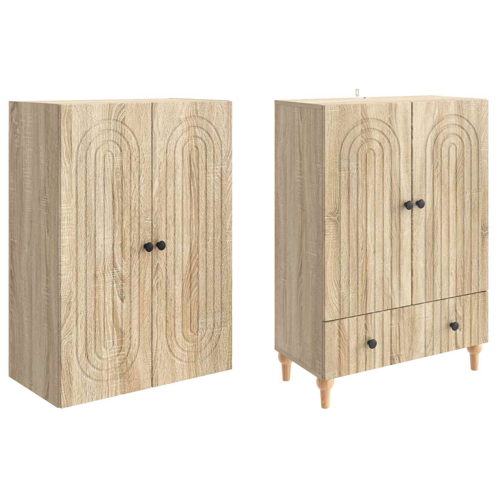 vidaXL Schrankset 2 pcs 66 x 34,5 x 95 cm Holzwerkstoff