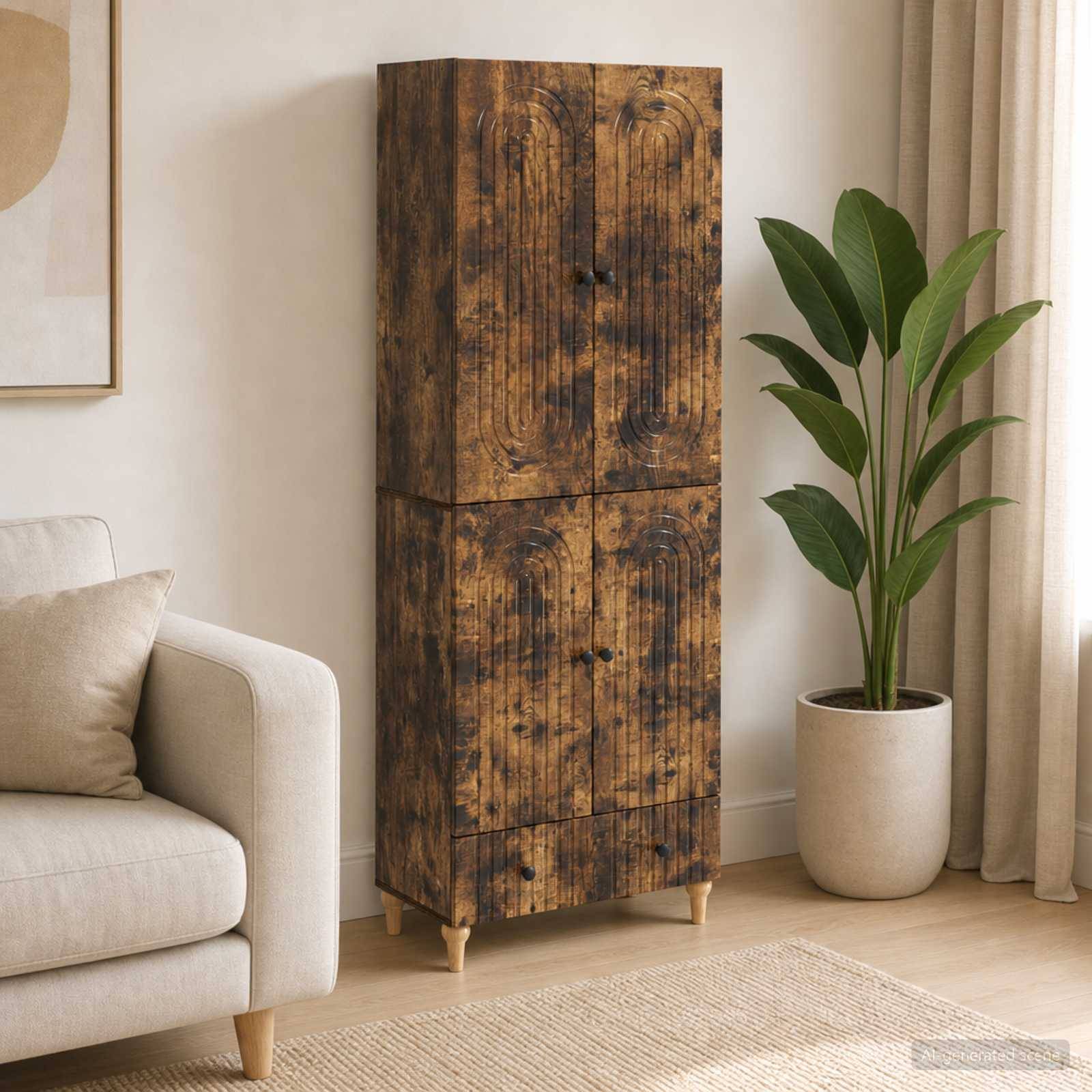 vidaXL Schrankset 2 pcs 66 x 34,5 x 95 cm Holzwerkstoff