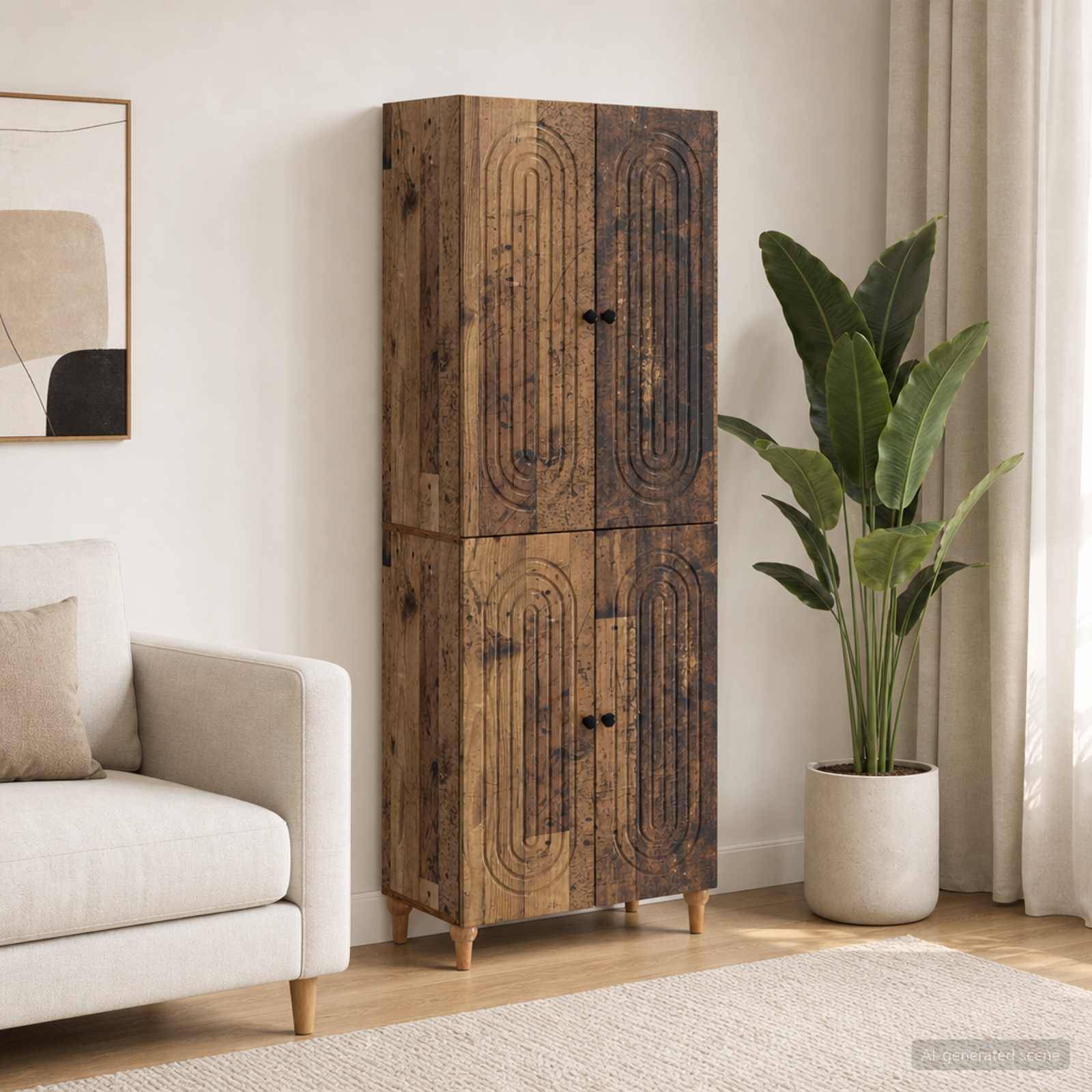 vidaXL Schrankset 2 pcs 66 x 34,5 x 90 cm Holzwerkstoff