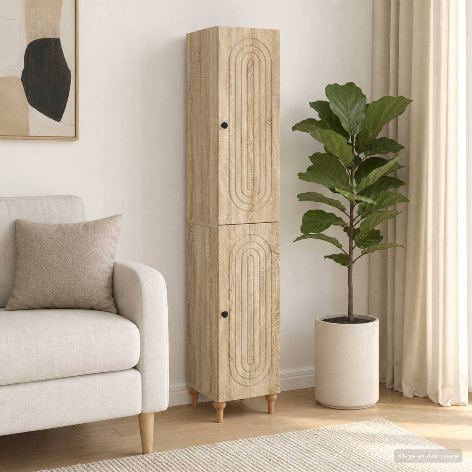 vidaXL Schrankset 2 pcs Sonoma-Eiche Holzwerkstoff