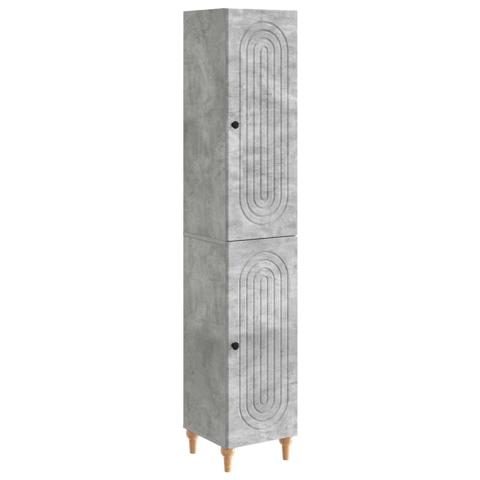vidaXL Schrankset 2 pcs Betongrau Holzwerkstoff