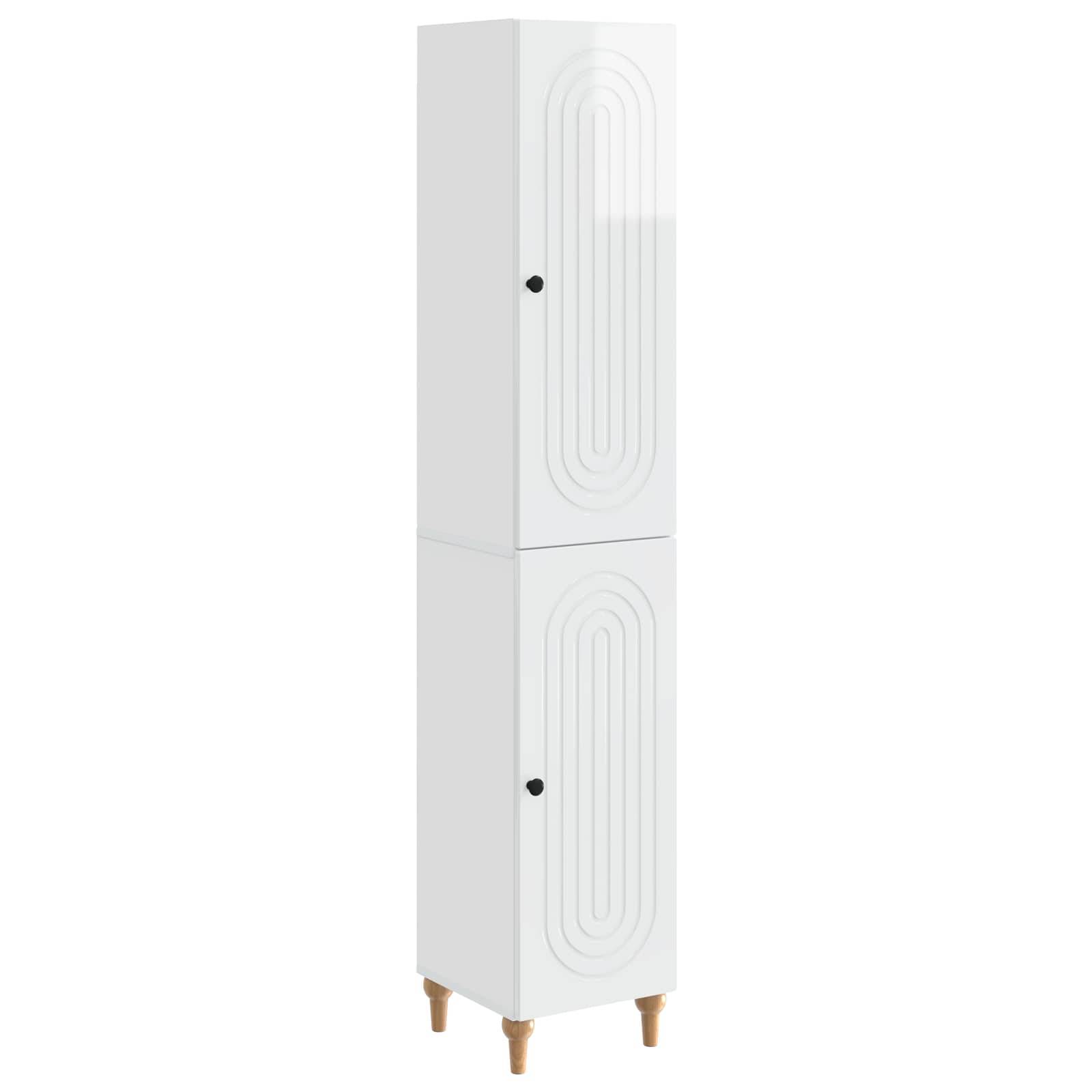 vidaXL Schrankset 2 pcs Hochglanz Weiß Holzwerkstoff