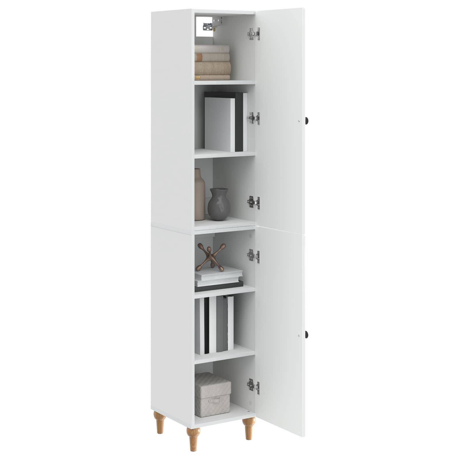 vidaXL Schrankset 2 pcs Hochglanz Weiß Holzwerkstoff