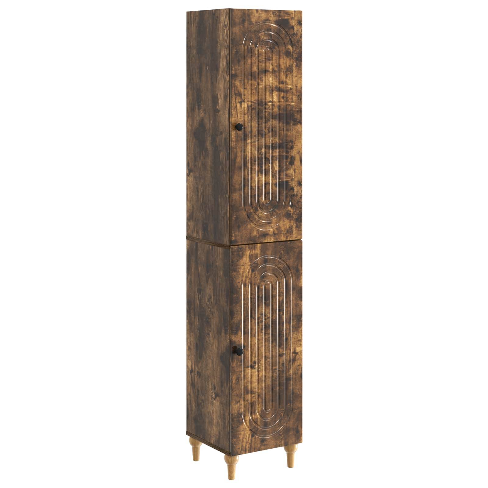 vidaXL Schrankset 2 pcs Geräucherte Eiche Holzwerkstoff