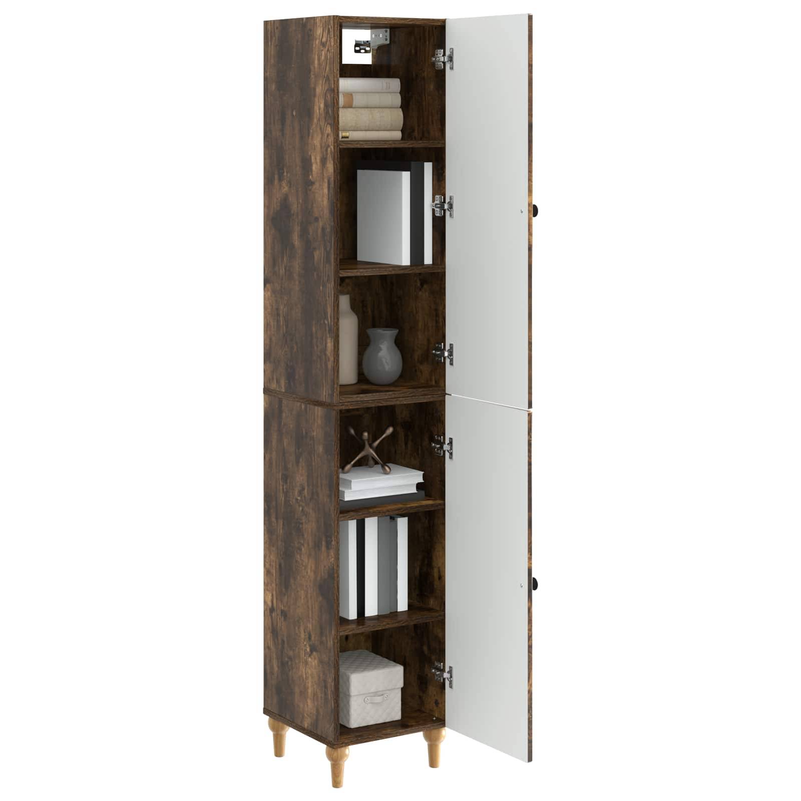 vidaXL Schrankset 2 pcs Geräucherte Eiche Holzwerkstoff