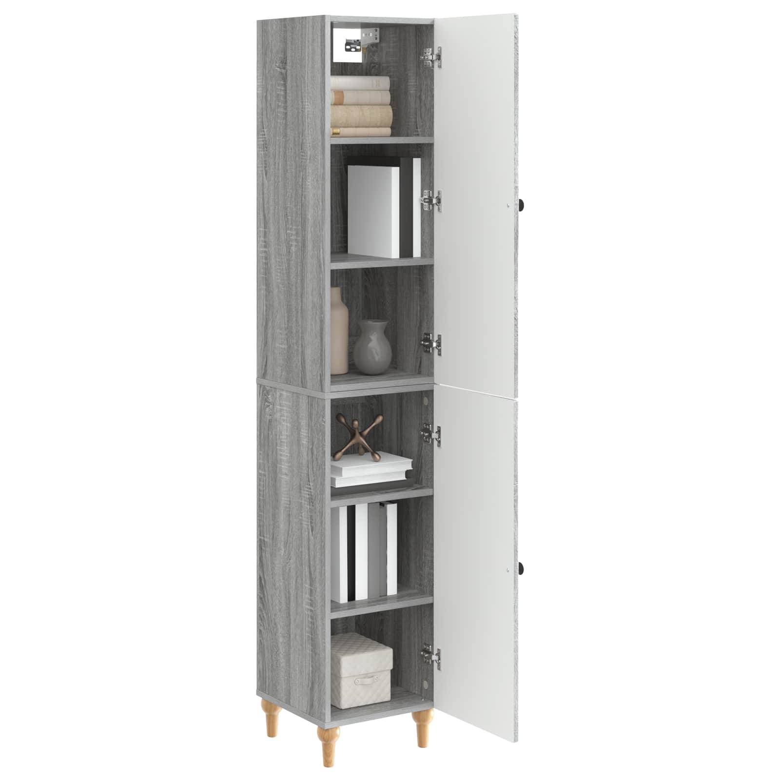 vidaXL Schrankset 2 pcs Grau Sonoma Holzwerkstoff