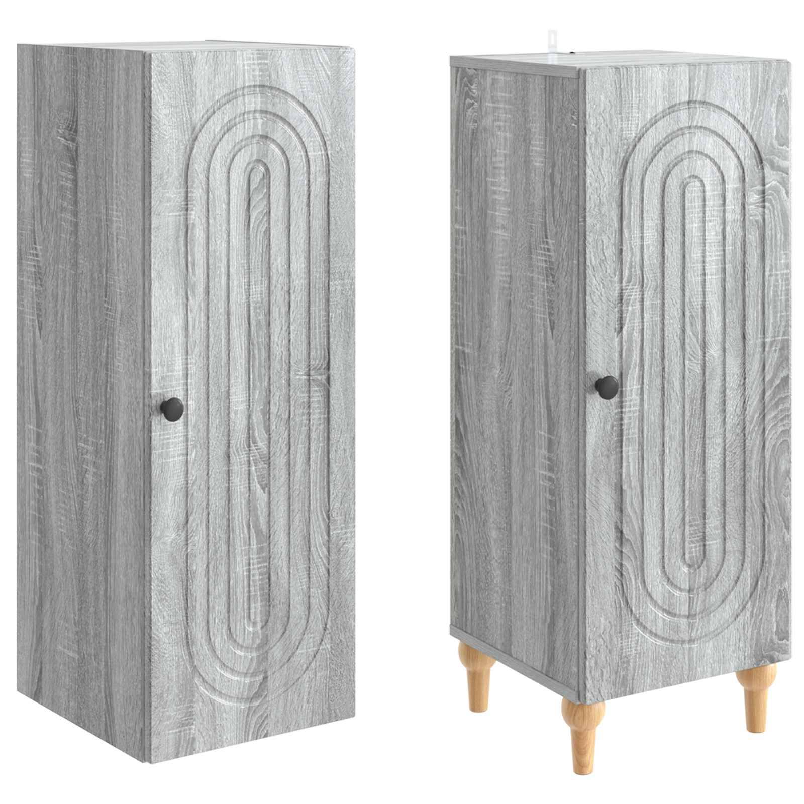 vidaXL Schrankset 2 pcs Grau Sonoma Holzwerkstoff