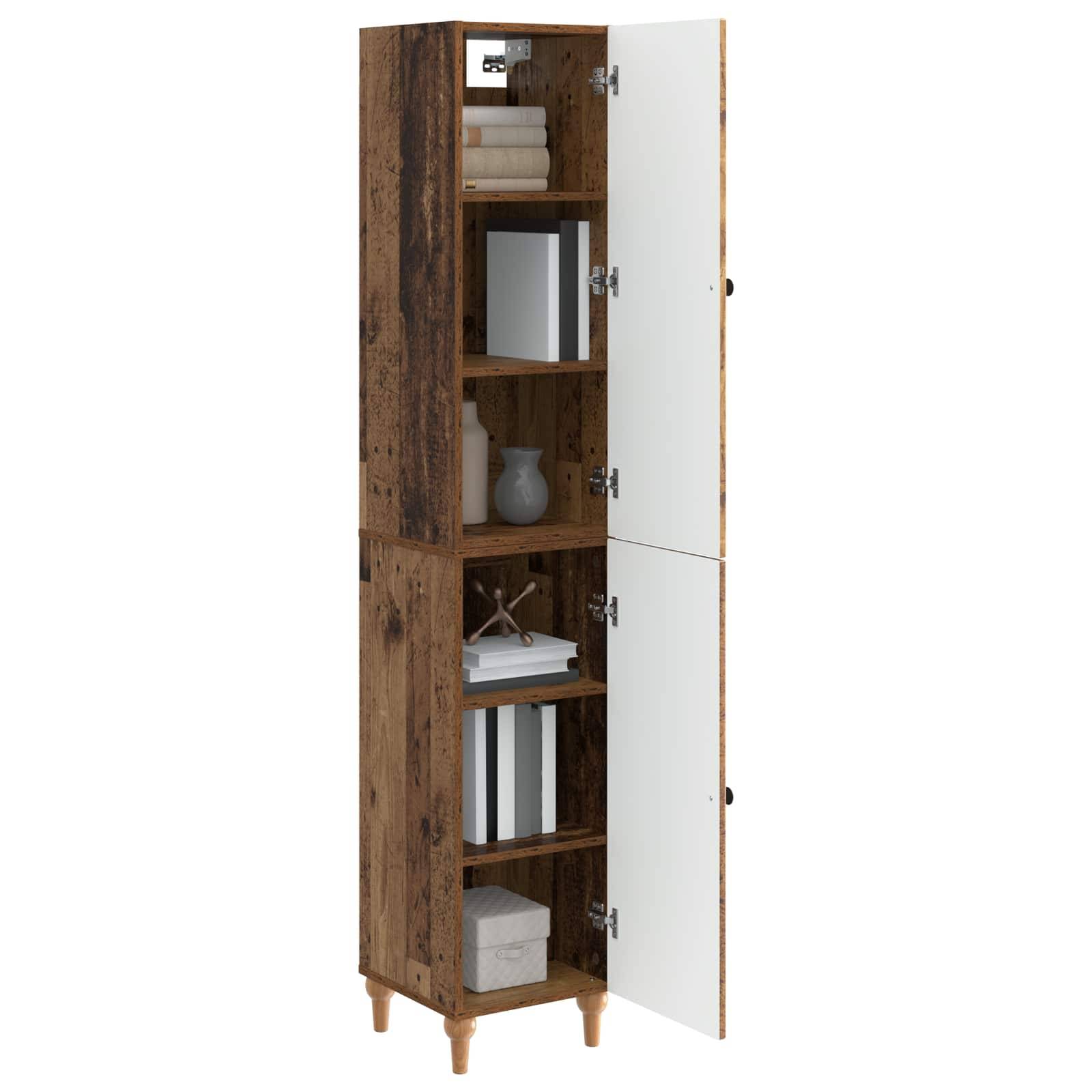 vidaXL Schrankset 2 pcs Altholz Holzwerkstoff