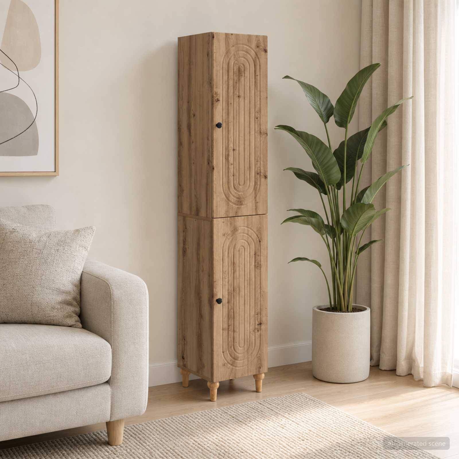 vidaXL Schrankset 2 Stk. Artisan-Eiche Holzwerkstoff