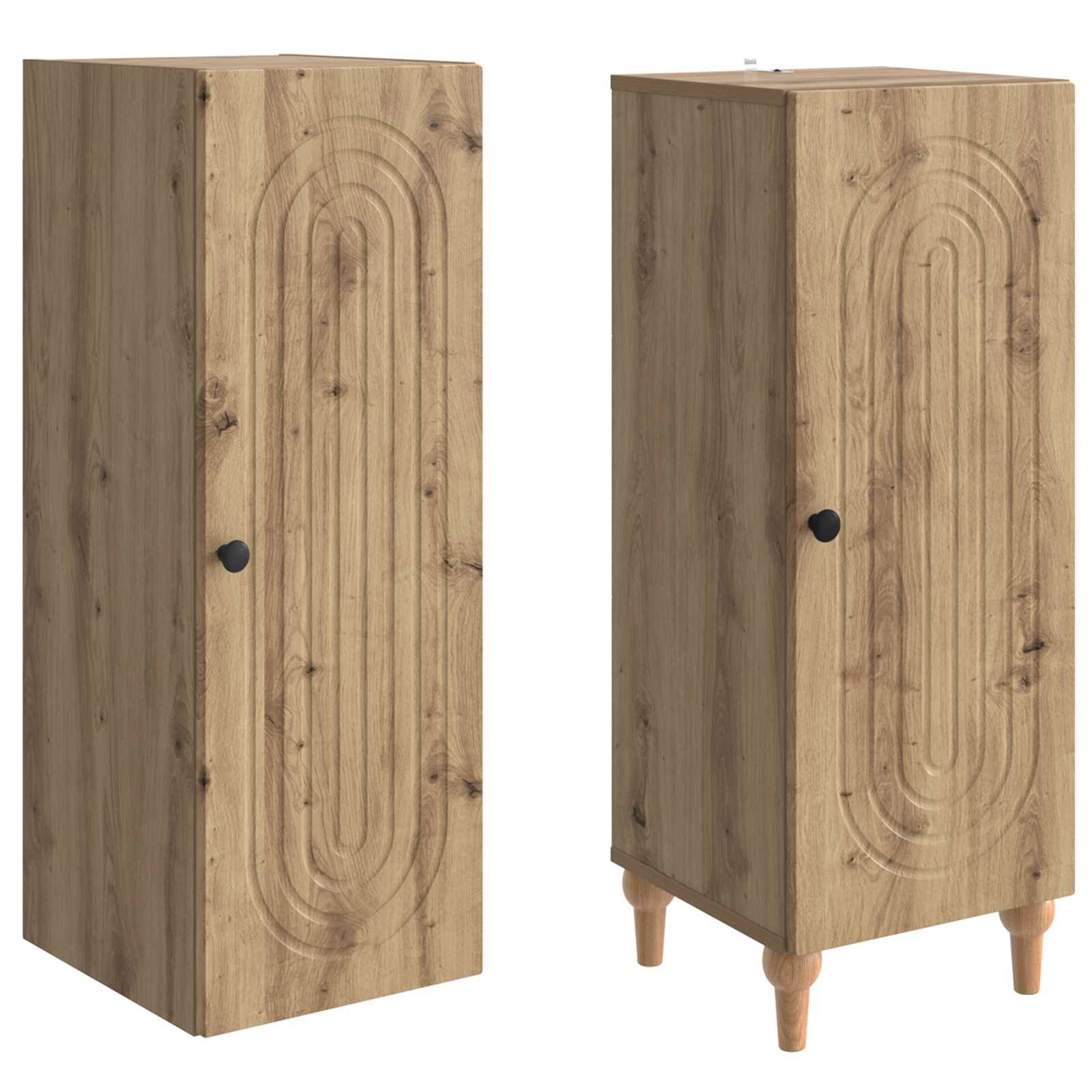 vidaXL Schrankset 2 Stk. Artisan-Eiche Holzwerkstoff