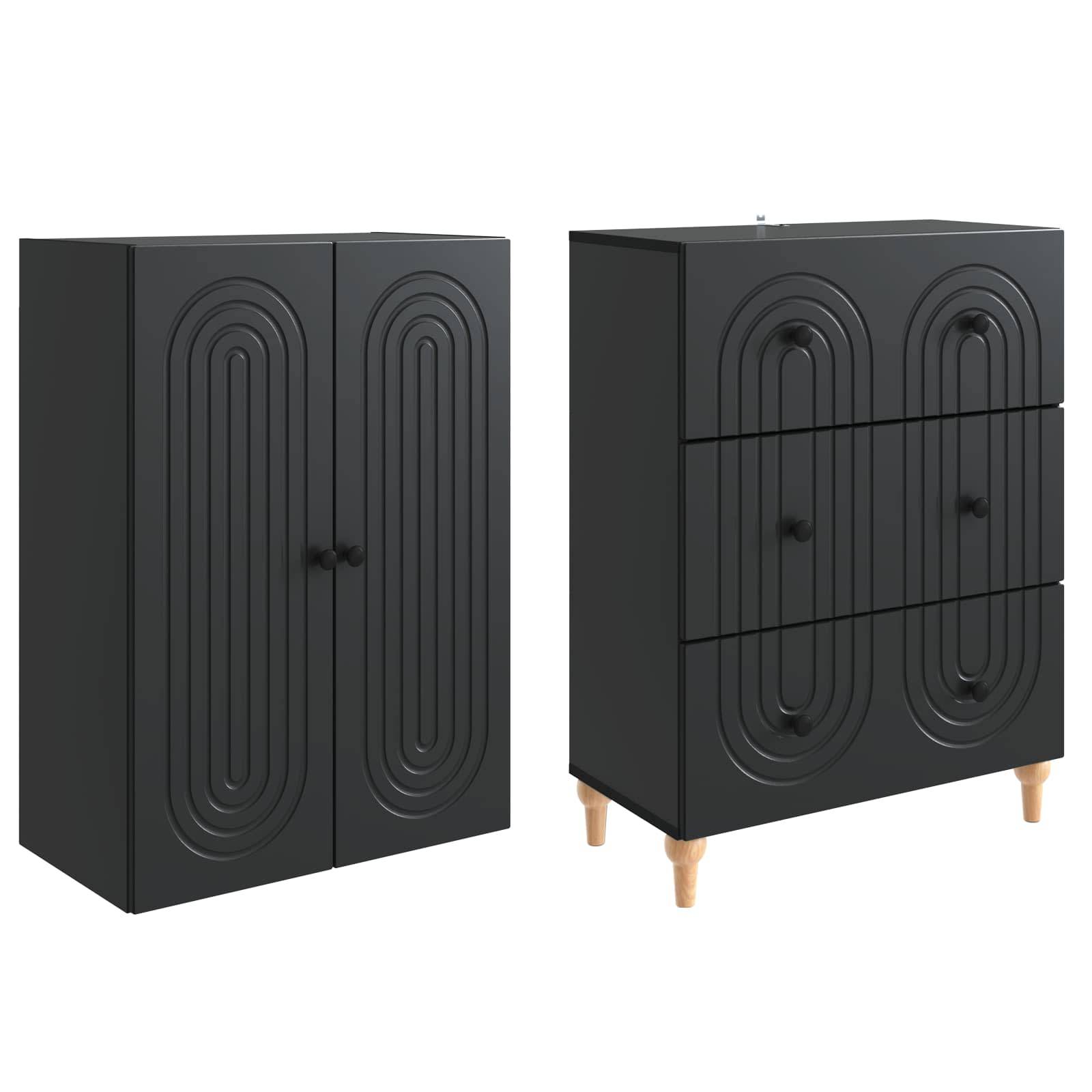 vidaXL Schrankset 2 pcs 66 x 34,5 x 90 cm Holzwerkstoff