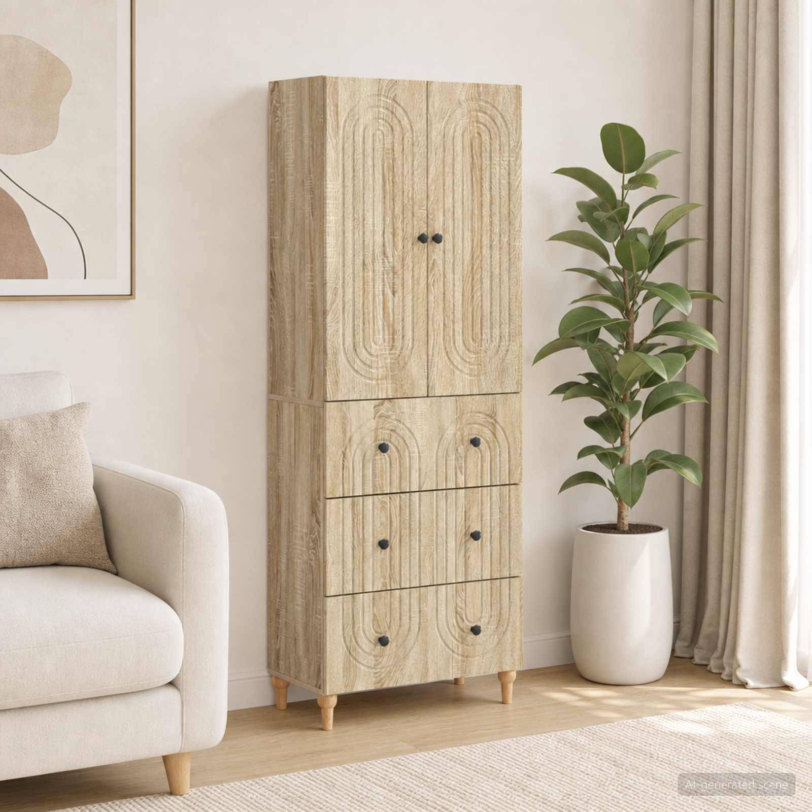 vidaXL Schrankset 2 pcs 66 x 34,5 x 90 cm Holzwerkstoff