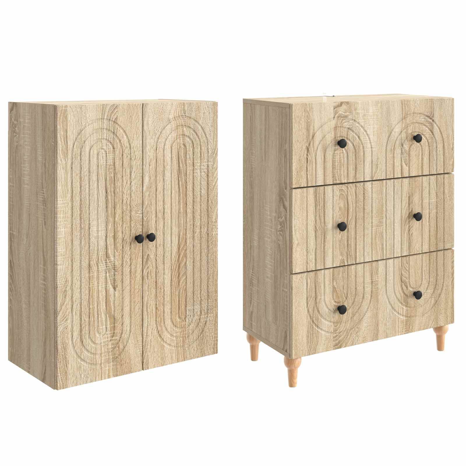 vidaXL Schrankset 2 pcs 66 x 34,5 x 90 cm Holzwerkstoff