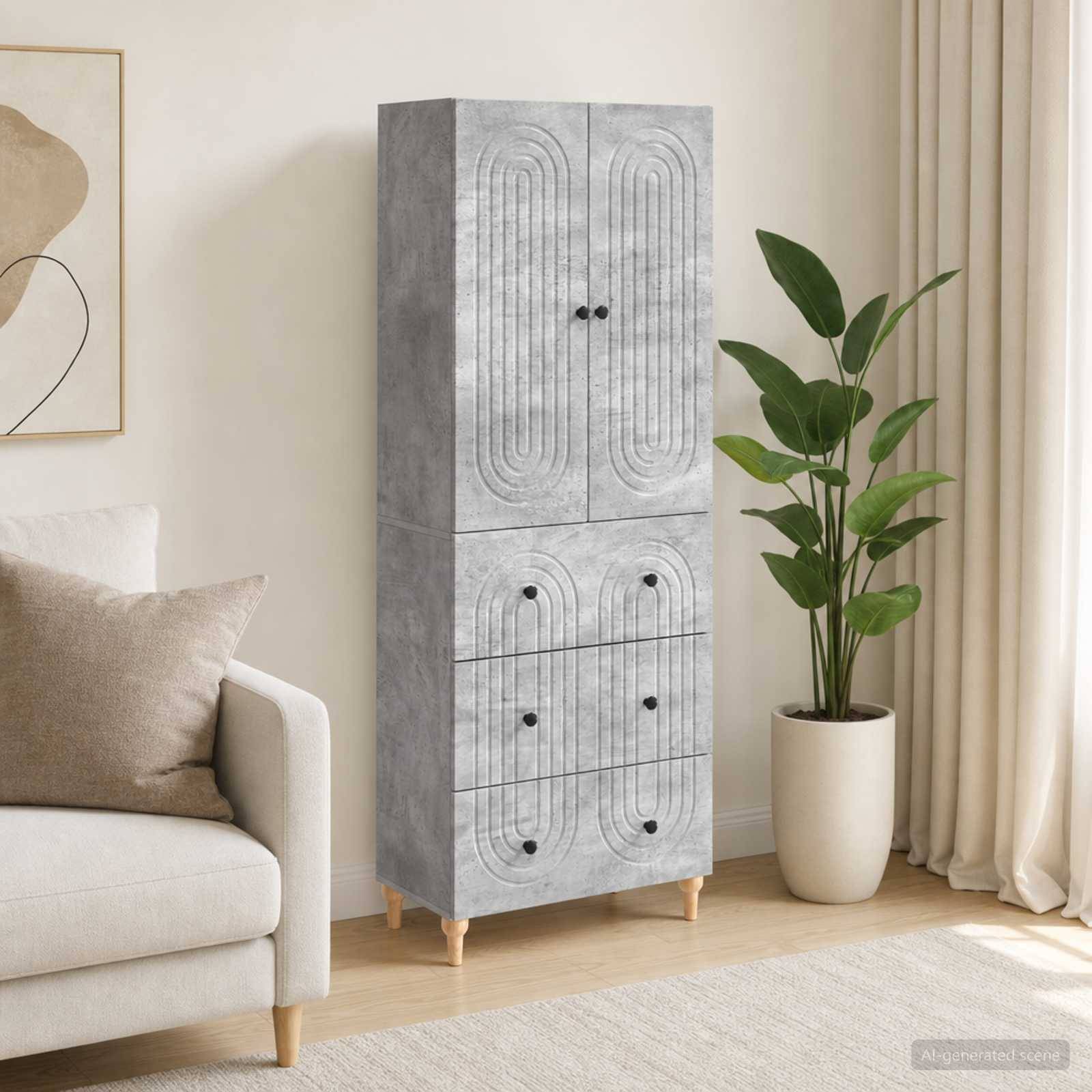 vidaXL Schrankset 2 pcs 66 x 34,5 x 90 cm Holzwerkstoff