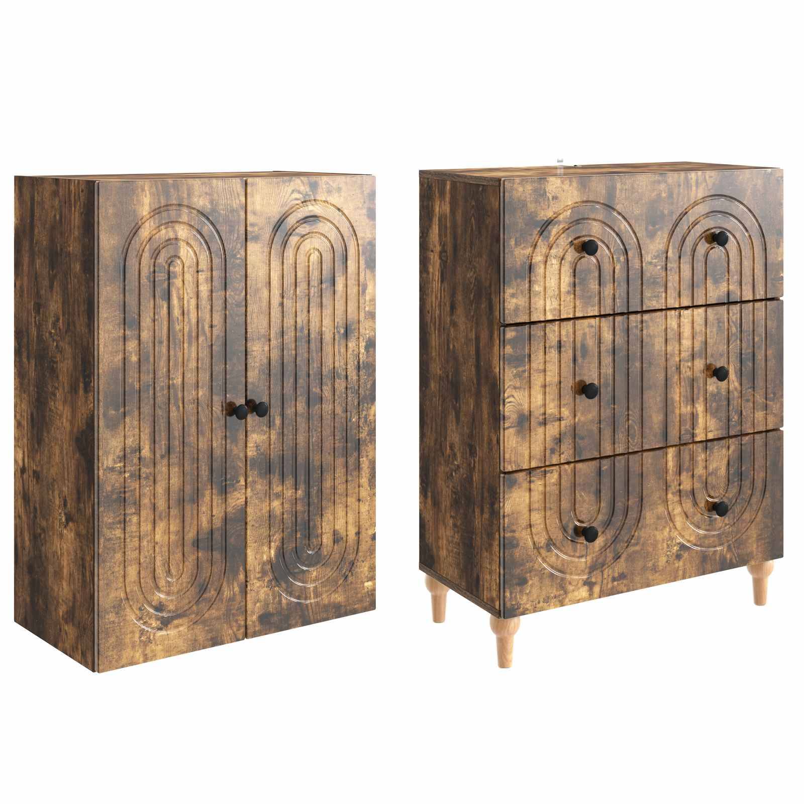 vidaXL Schrankset 2 pcs 66 x 34,5 x 90 cm Holzwerkstoff