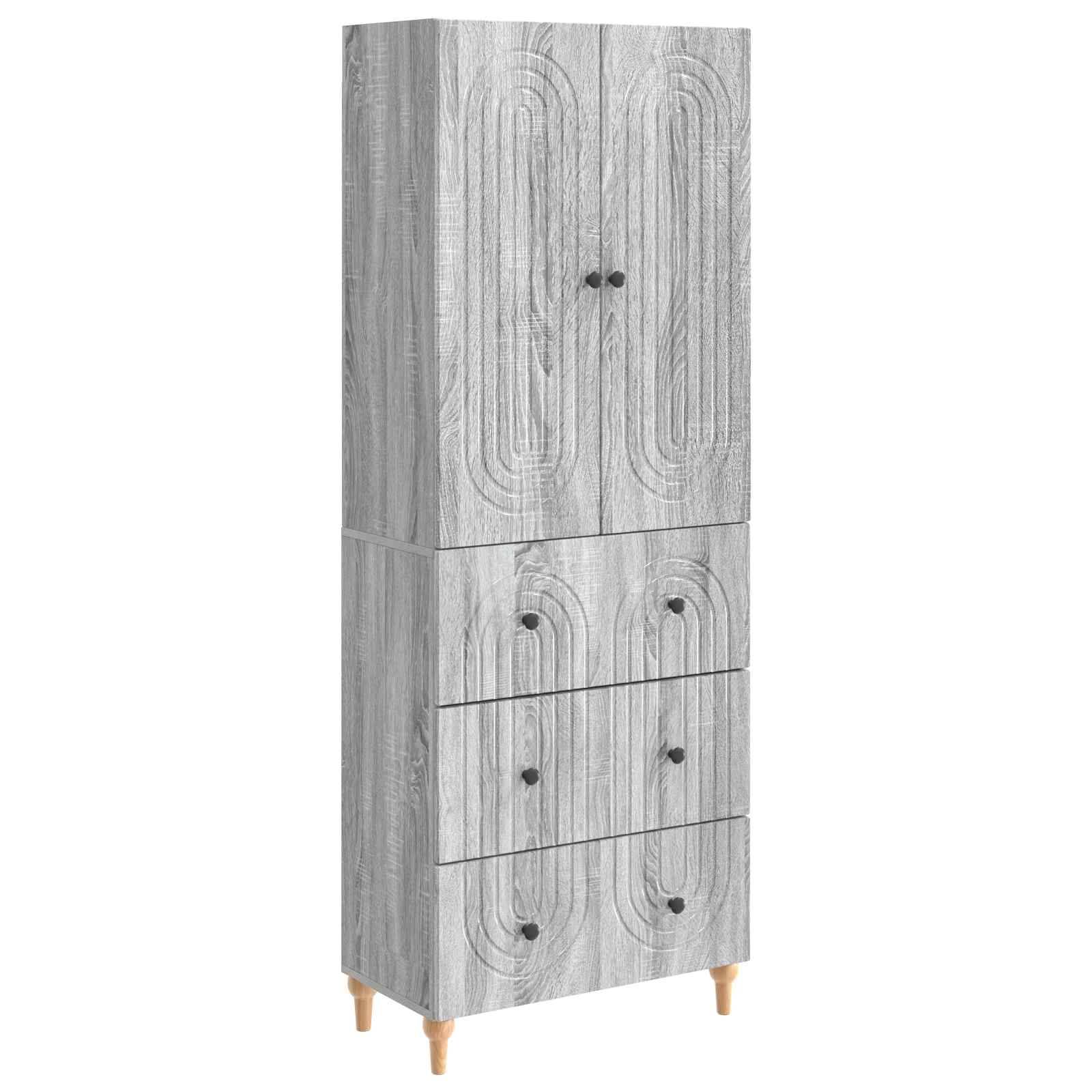 vidaXL Schrankset 2 pcs Grau Sonoma 66 x 34,5 x 90 cm Holzwerkstoff
