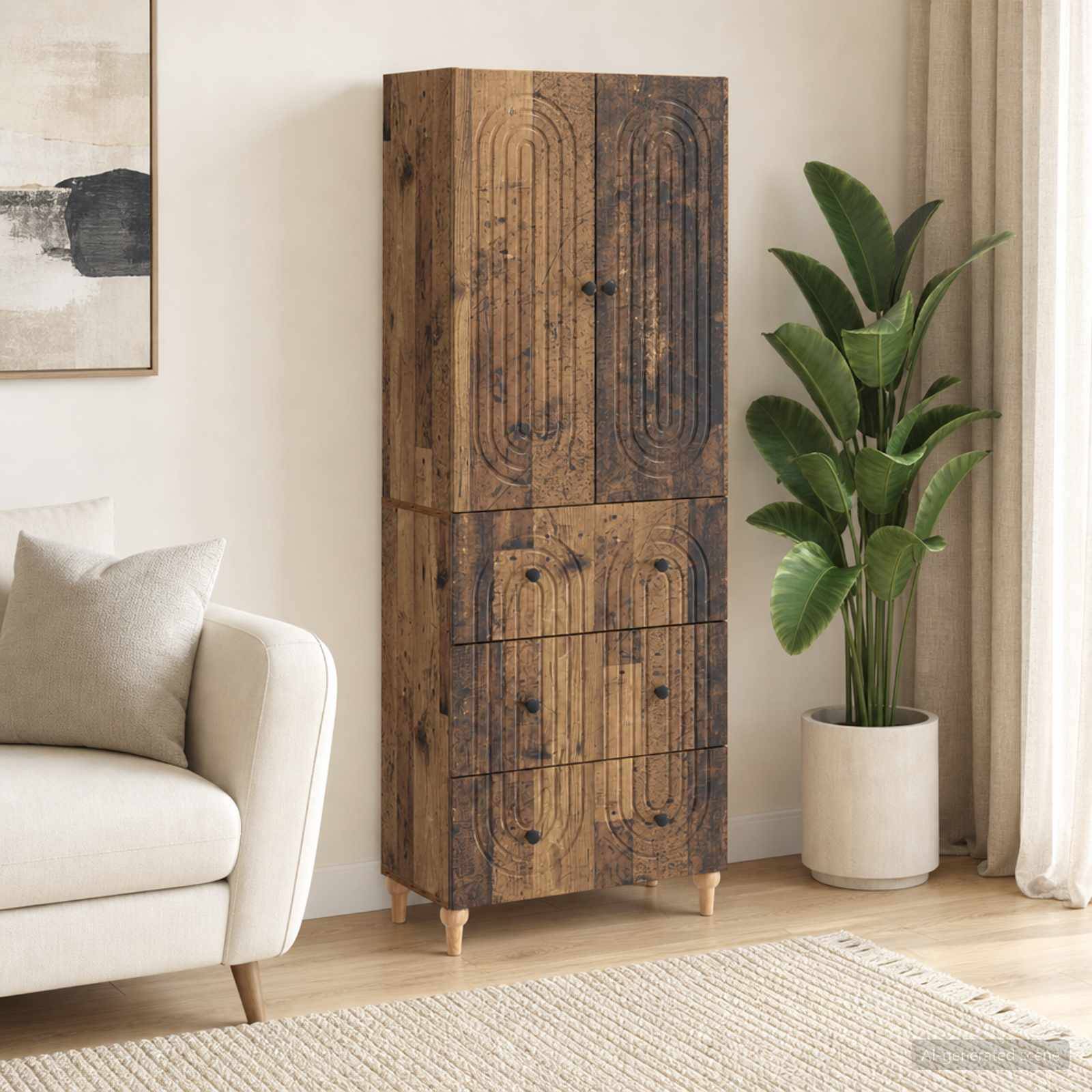 vidaXL Schrankset 2 pcs 66 x 34,5 x 90 cm Holzwerkstoff