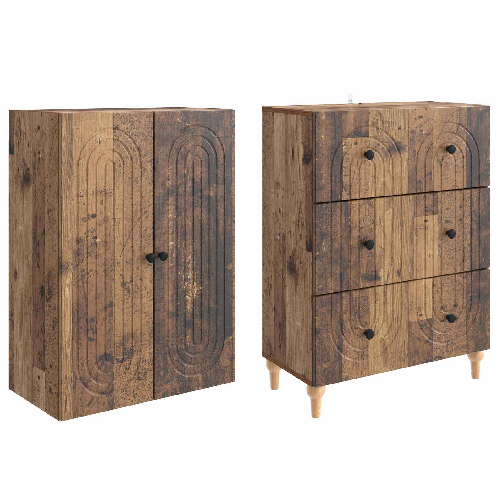 vidaXL Schrankset 2 pcs 66 x 34,5 x 90 cm Holzwerkstoff