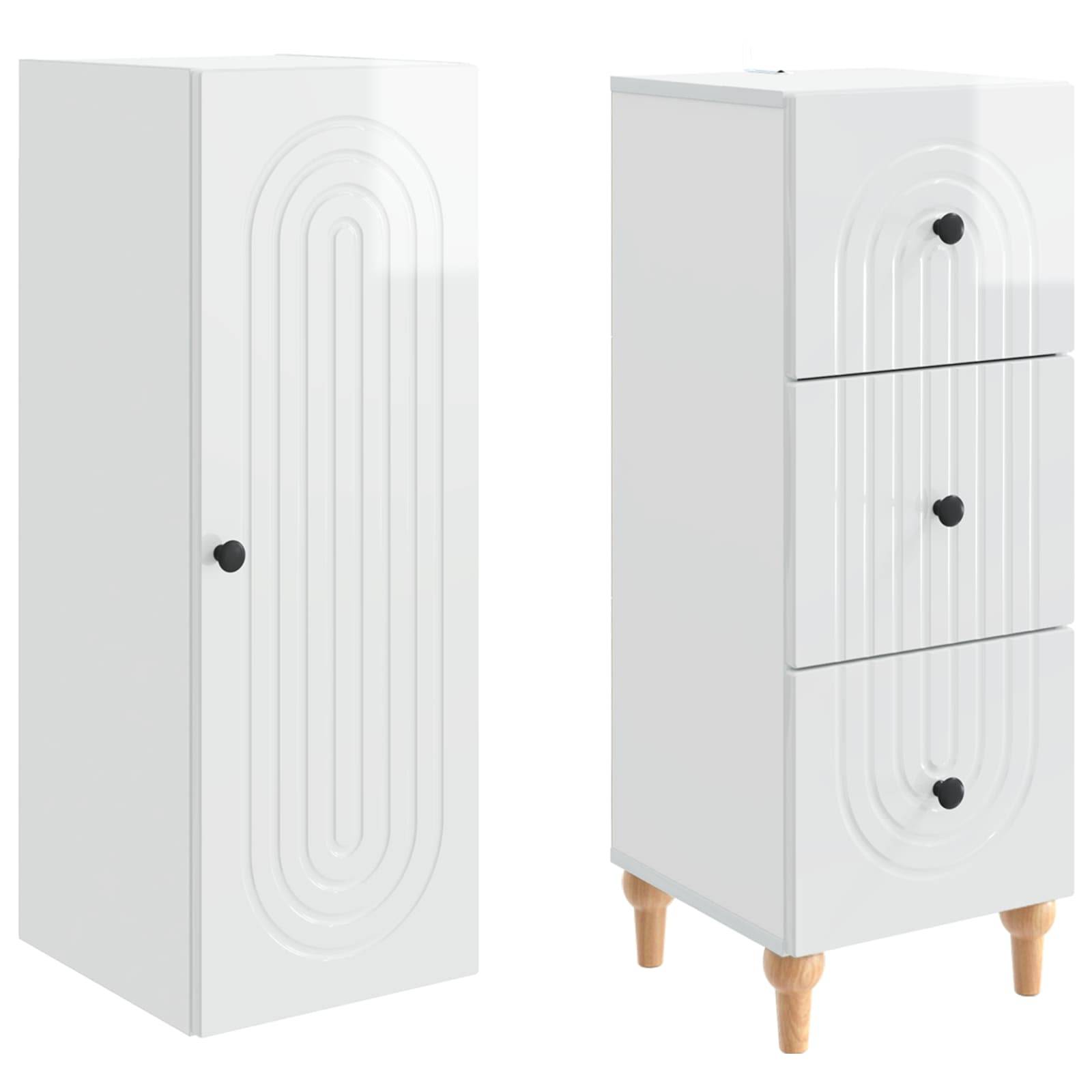 vidaXL Schrankset 2 pcs 33 x 34,5 x 90 cm Holzwerkstoff