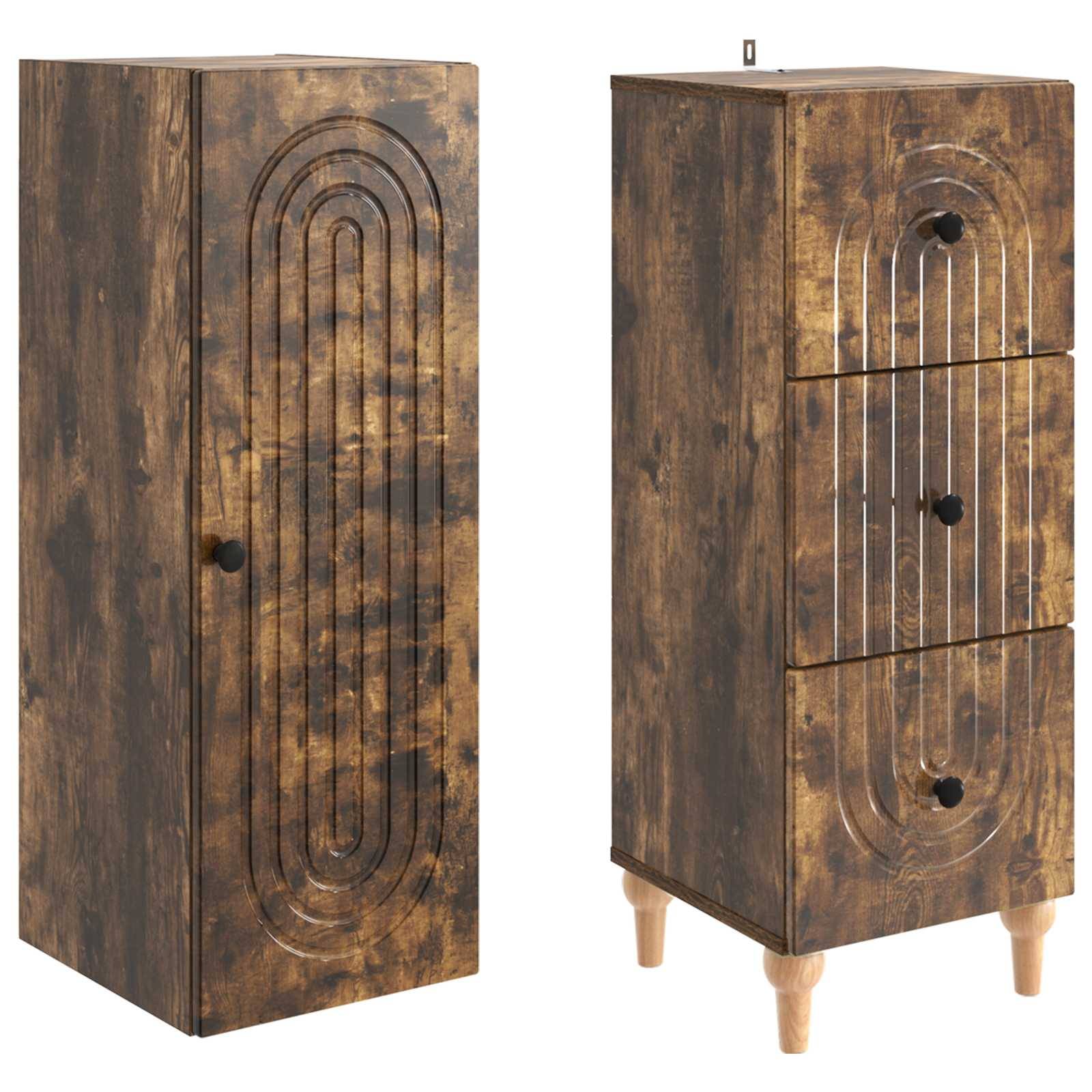 vidaXL Schrankset 2 pcs 33 x 34,5 x 90 cm Holzwerkstoff
