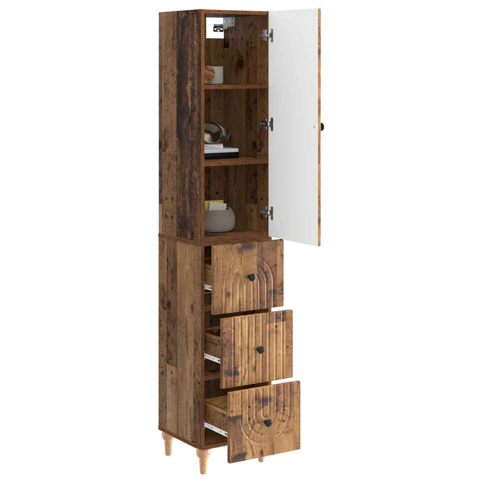 vidaXL Schrankset 2 pcs 33 x 34,5 x 90 cm Holzwerkstoff