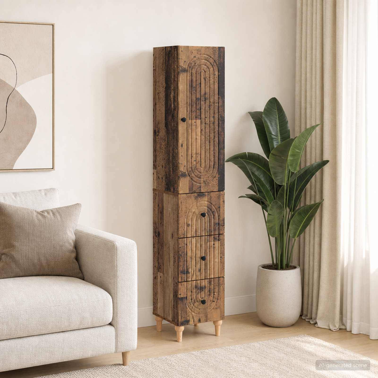 vidaXL Schrankset 2 pcs 33 x 34,5 x 90 cm Holzwerkstoff