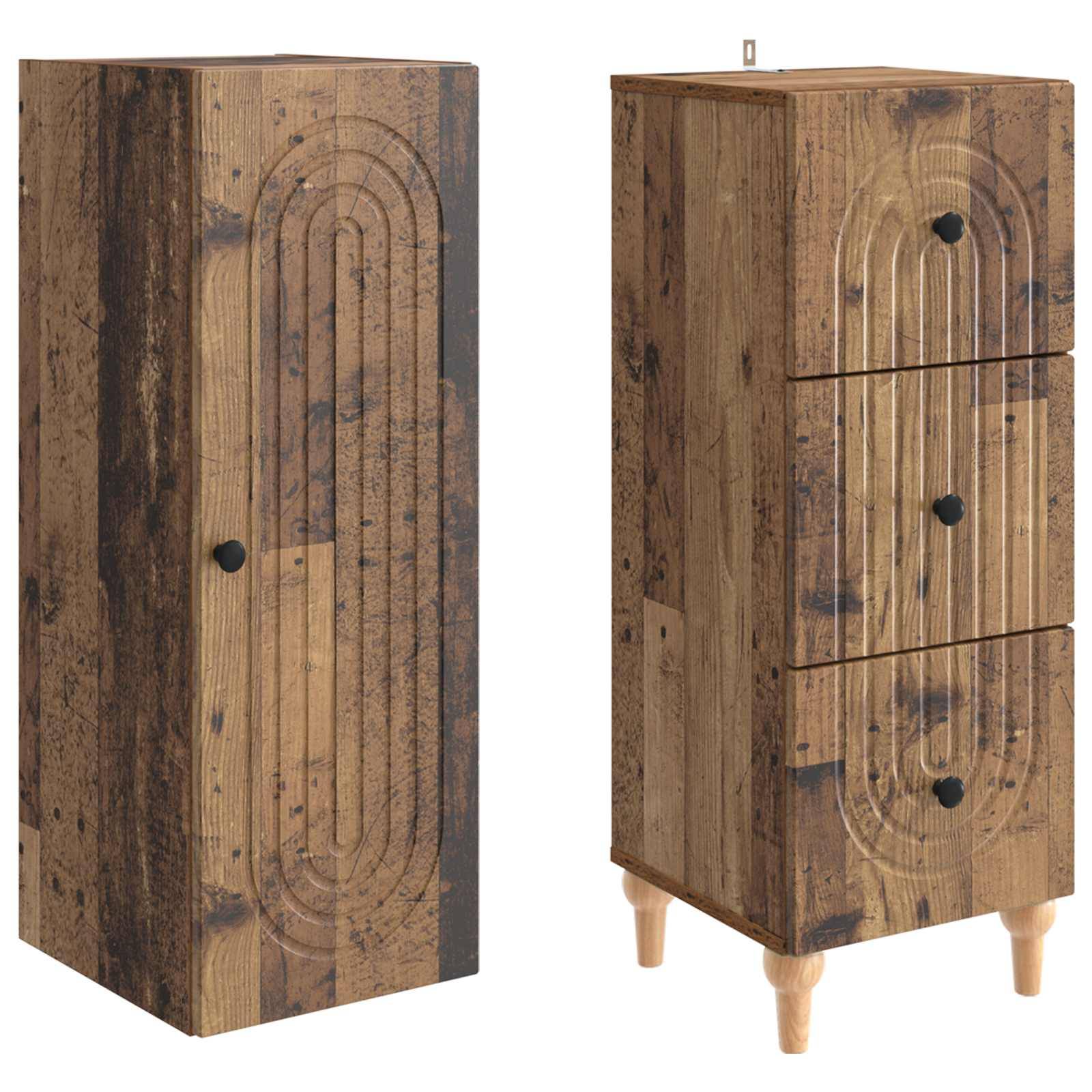 vidaXL Schrankset 2 pcs 33 x 34,5 x 90 cm Holzwerkstoff
