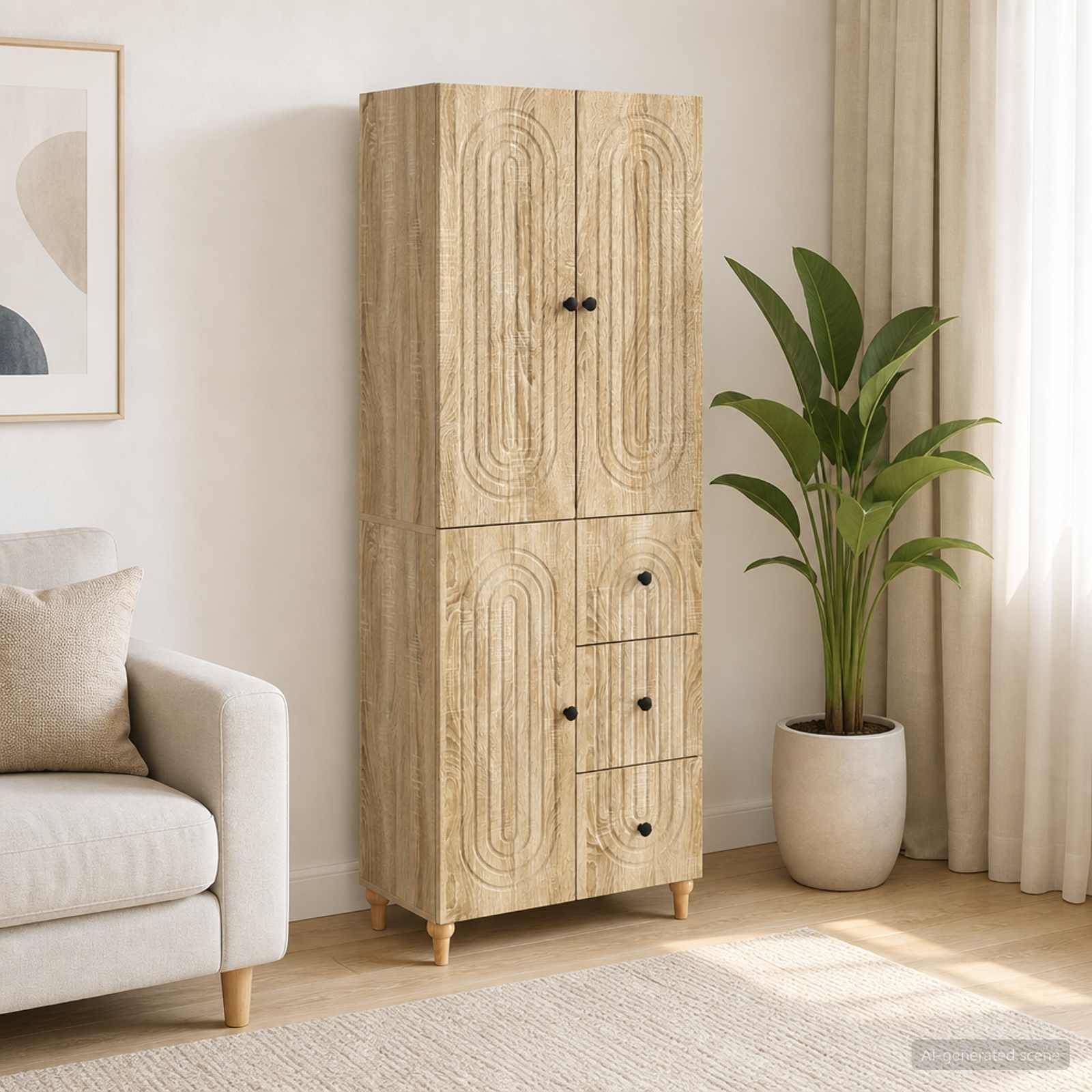 vidaXL Schrankset 2 pcs 66 x 34,5 x 90 cm Holzwerkstoff