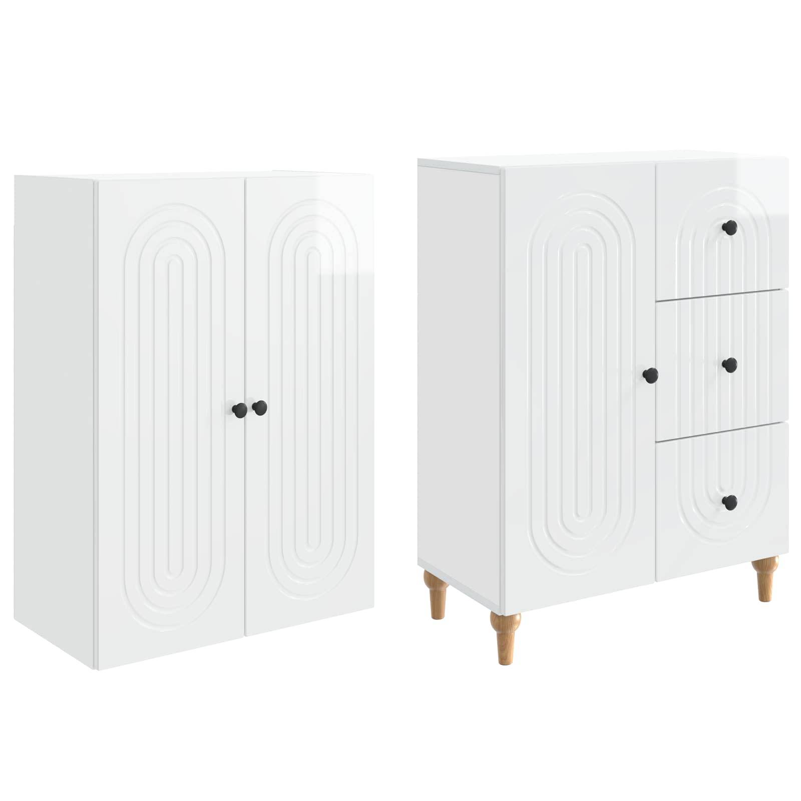 vidaXL Schrankset 2 pcs 66 x 34,5 x 90 cm Holzwerkstoff