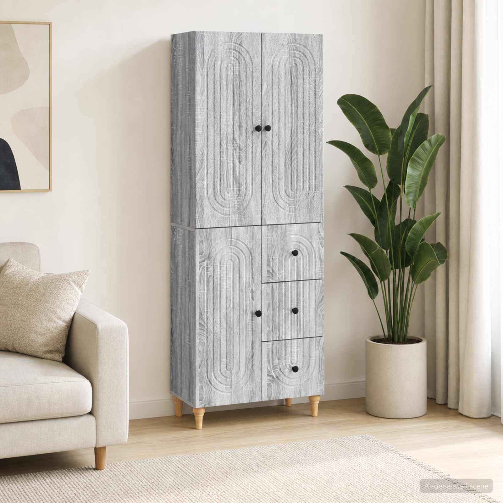 vidaXL Schrankset 2 pcs 66 x 34,5 x 90 cm Holzwerkstoff