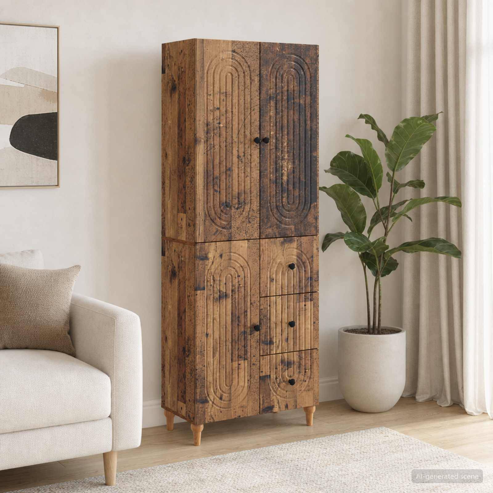 vidaXL Schrankset 2 pcs 66 x 34,5 x 90 cm Holzwerkstoff