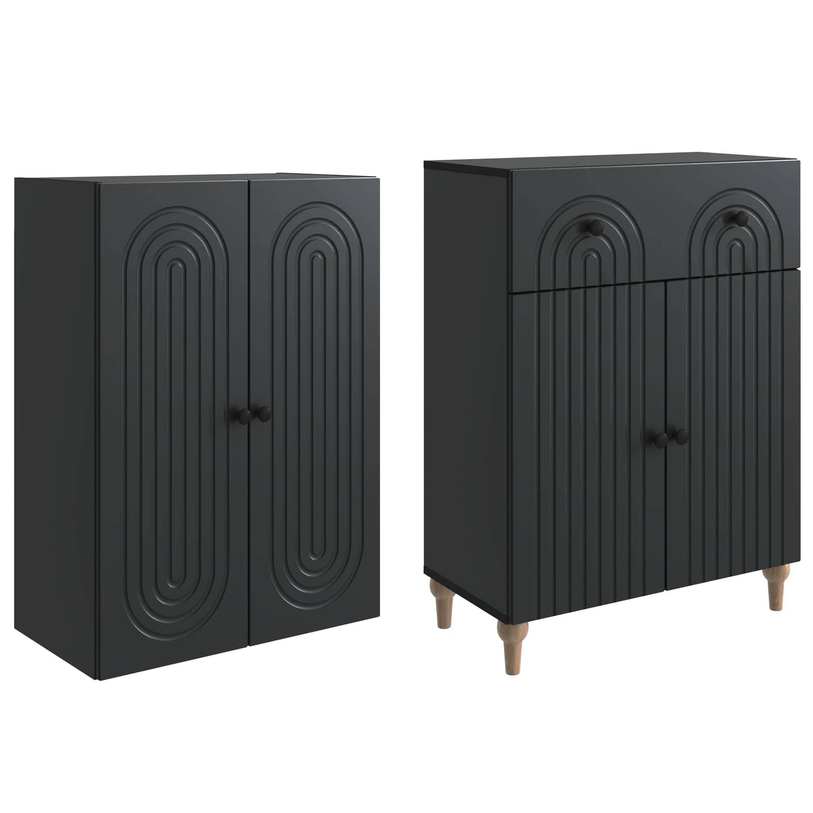 vidaXL Schrankset 2 pcs 66 x 34,5 x 90 cm Holzwerkstoff