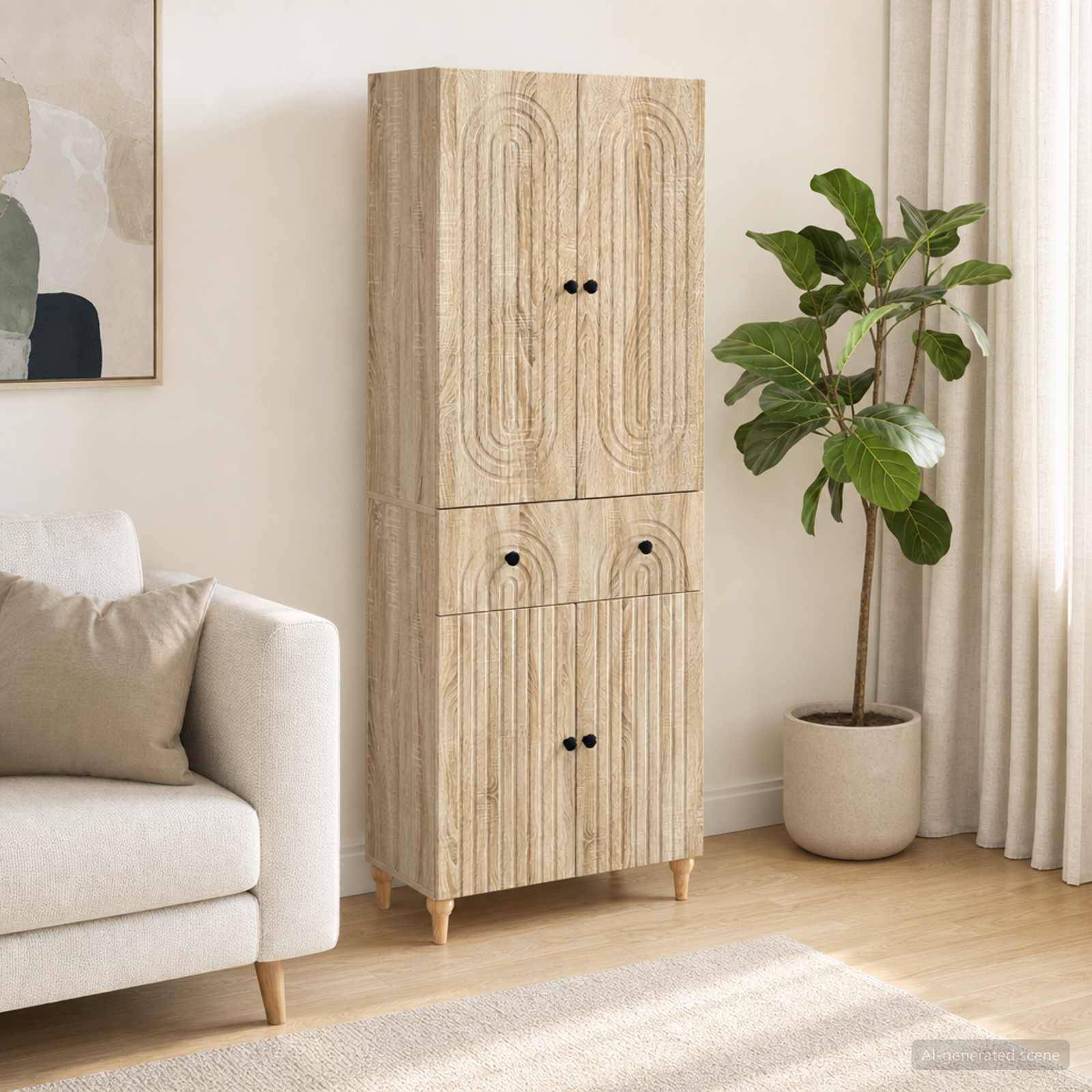 vidaXL Schrankset 2 pcs 66 x 34,5 x 90 cm Holzwerkstoff