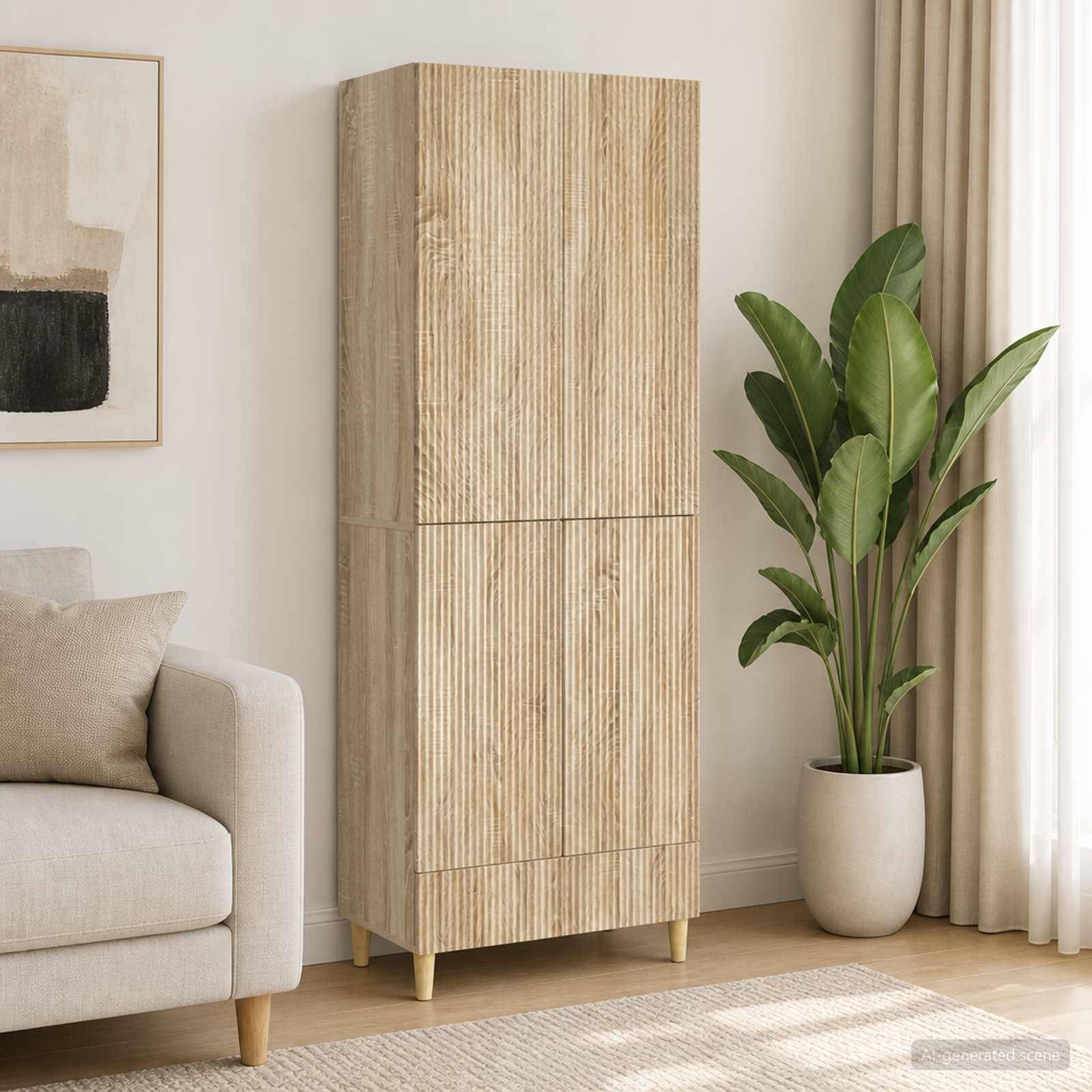 vidaXL Schrankset 2 pcs 66 x 34,5 x 95 cm Holzwerkstoff