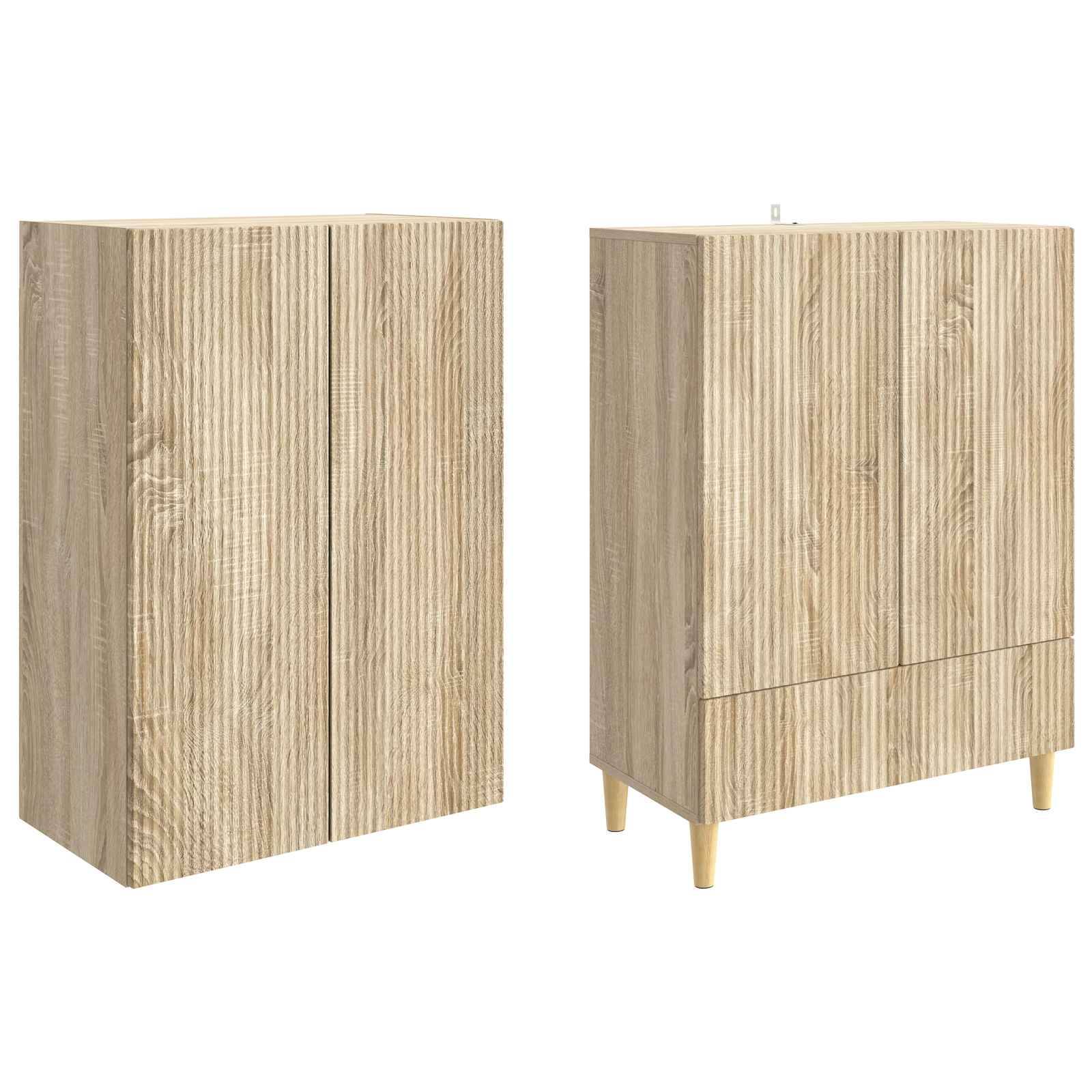 vidaXL Schrankset 2 pcs 66 x 34,5 x 95 cm Holzwerkstoff
