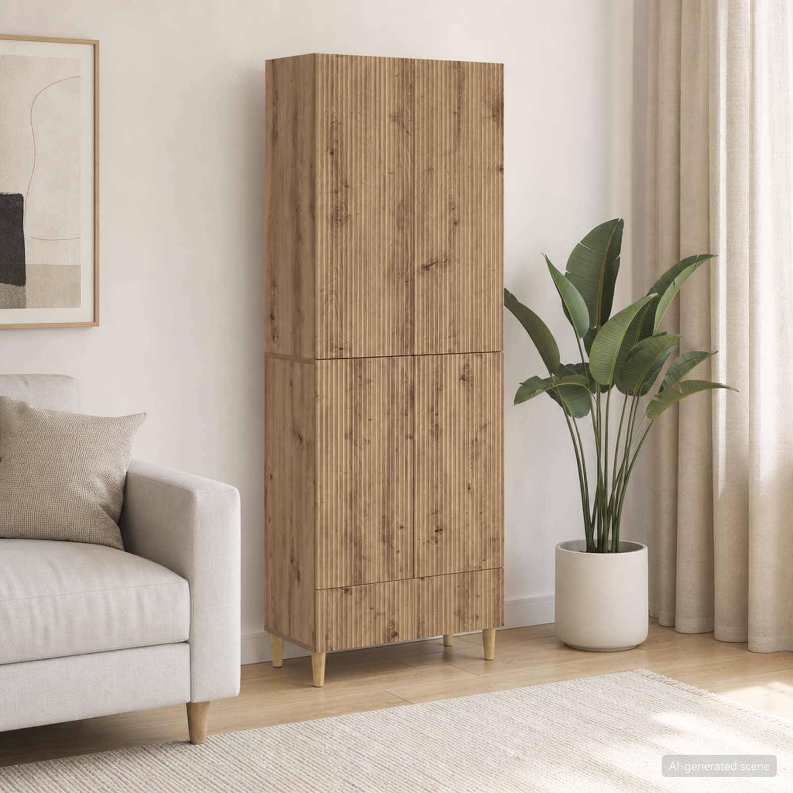 vidaXL Schrankset 2 Stk. Artisan-Eiche Holzwerkstoff