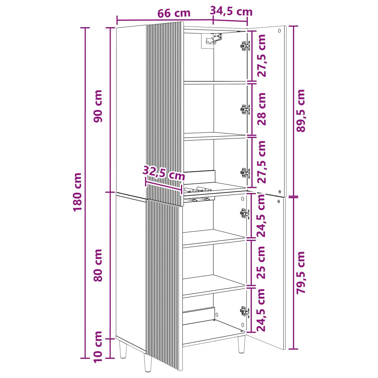 vidaXL Schrankset 2 Stk. Artisan-Eiche Holzwerkstoff