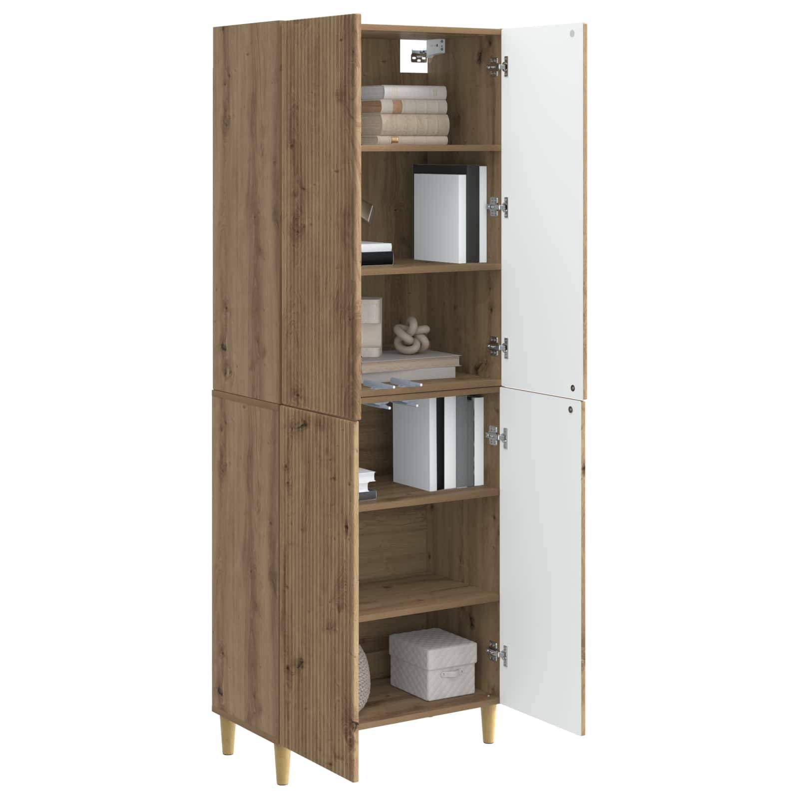 vidaXL Schrankset 2 Stk. Artisan-Eiche Holzwerkstoff