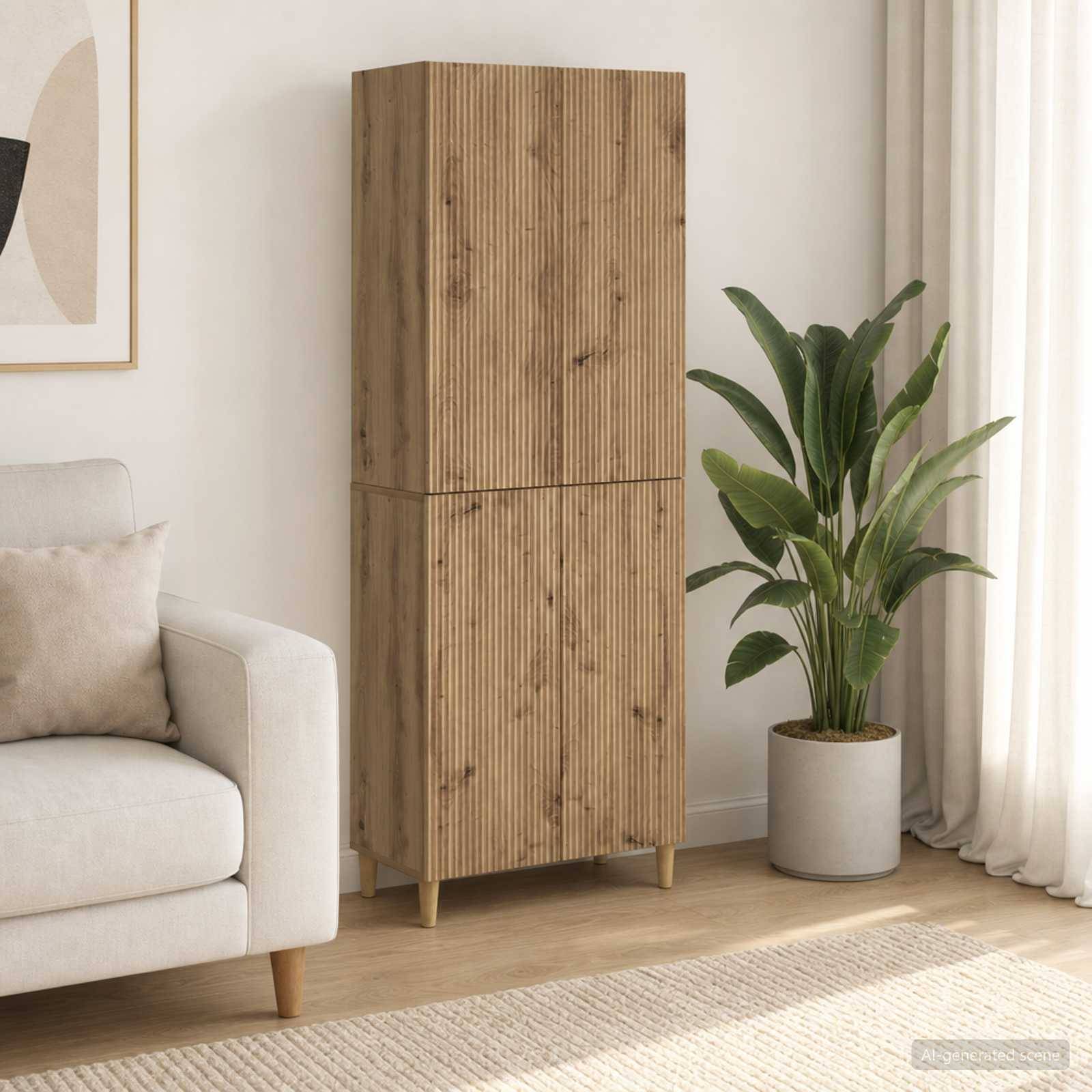 vidaXL Schrankset 2 Stk. Artisan-Eiche Holzwerkstoff