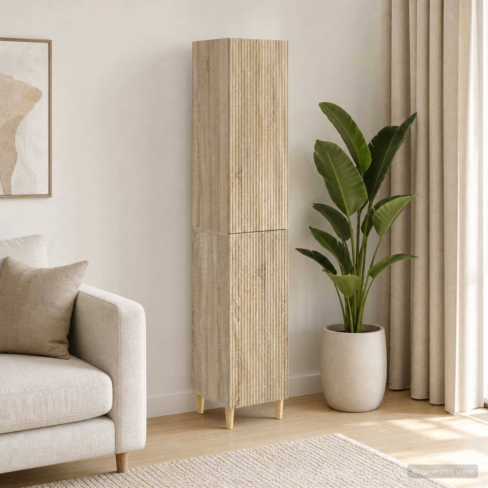 vidaXL Schrankset 2 pcs 33 x 34,5 x 90 cm Holzwerkstoff