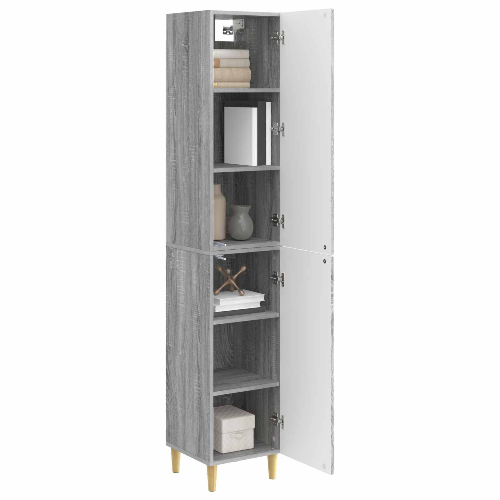 vidaXL Schrankset 2 pcs Grau Sonoma Holzwerkstoff