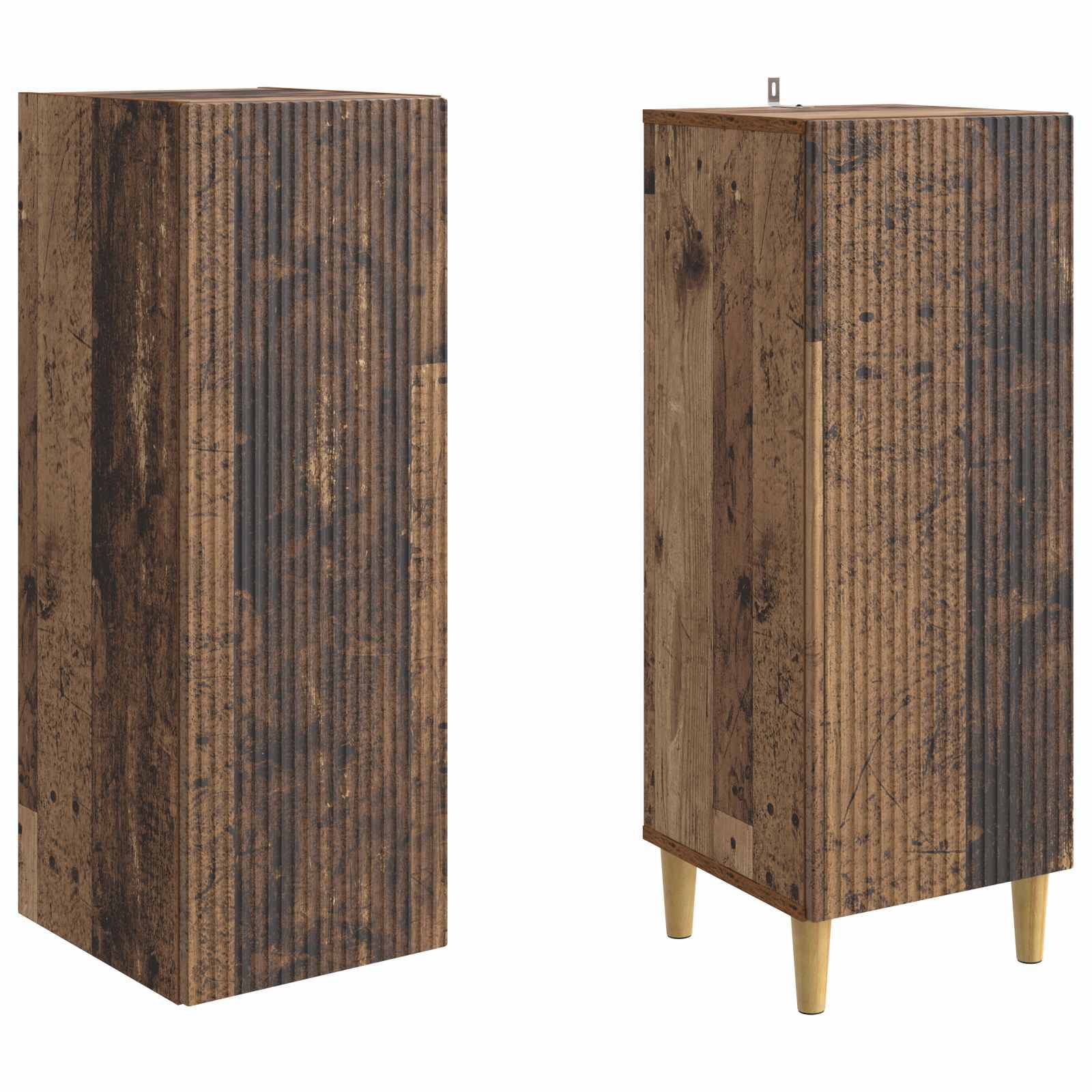 vidaXL Schrankset 2 pcs Altholz 33 x 34,5 x 90 cm Holzwerkstoff