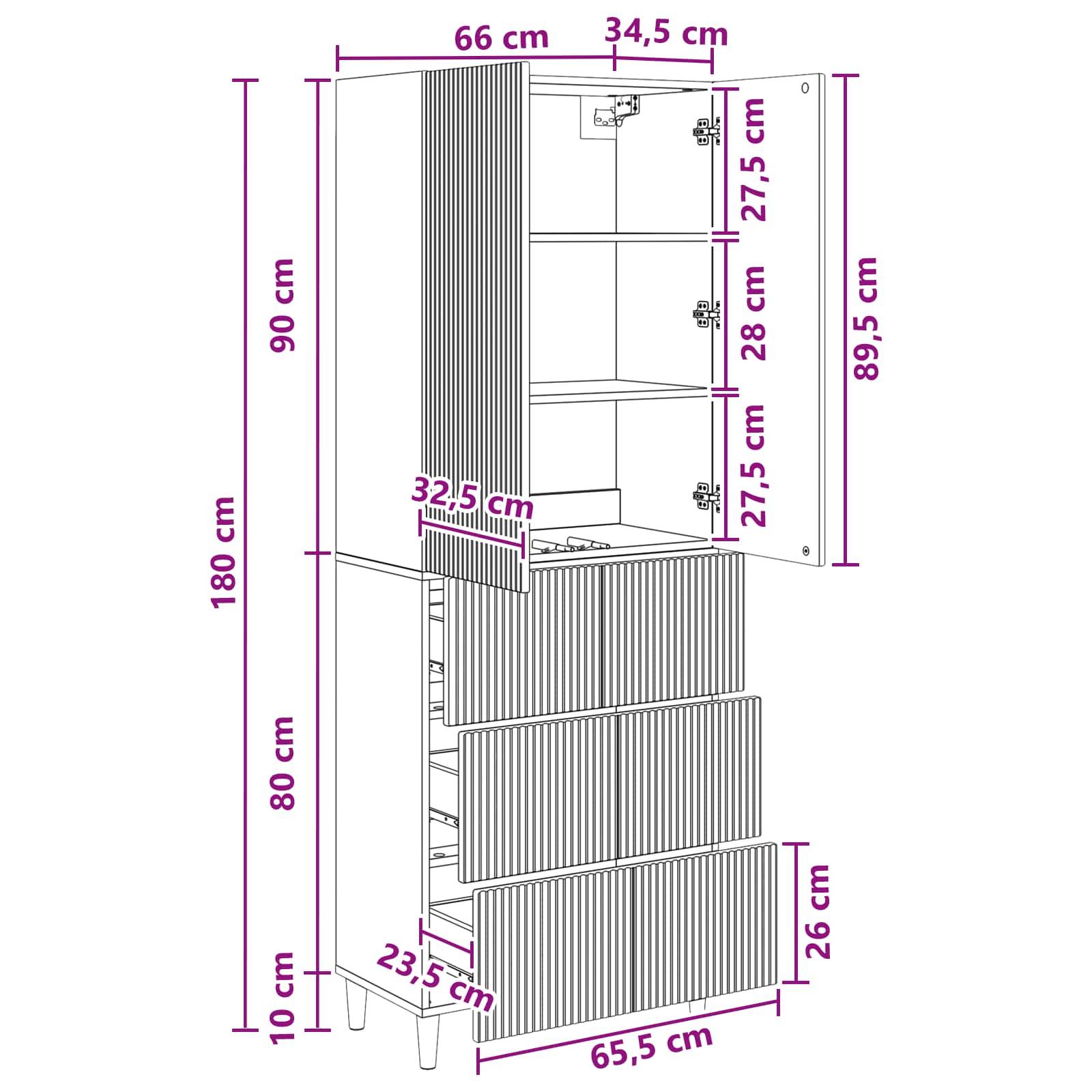 vidaXL Schrankset 2 Stk. Holzwerkstoff