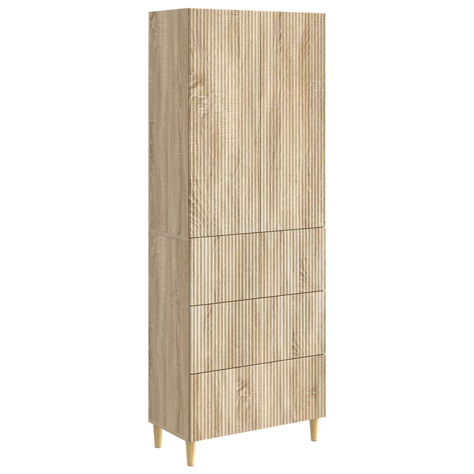 vidaXL Schrankset 2 pcs Sonoma-Eiche 66 x 34,5 x 90 cm Holzwerkstoff