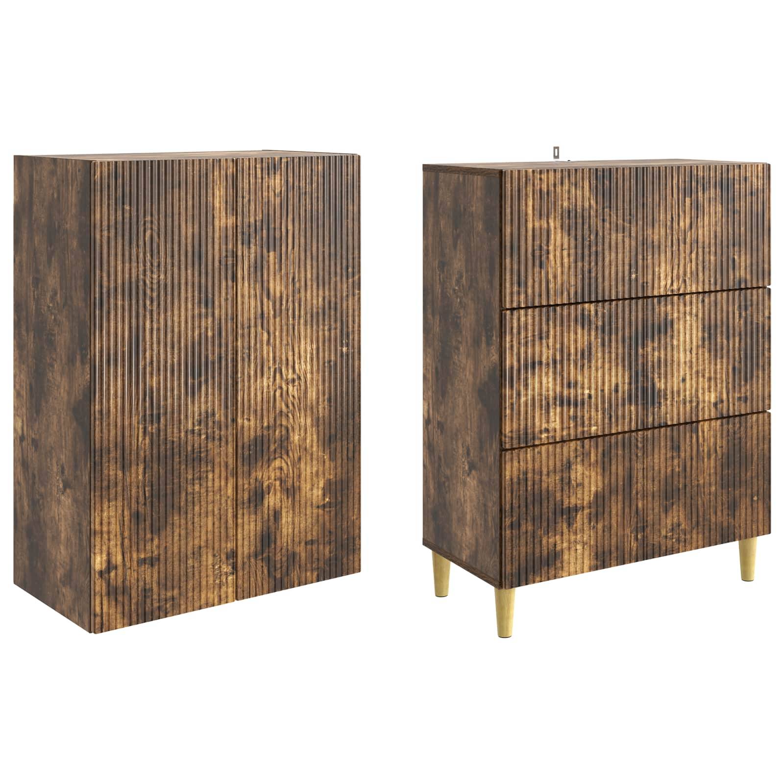 vidaXL Schrankset 2 pcs 66 x 34,5 x 90 cm Holzwerkstoff