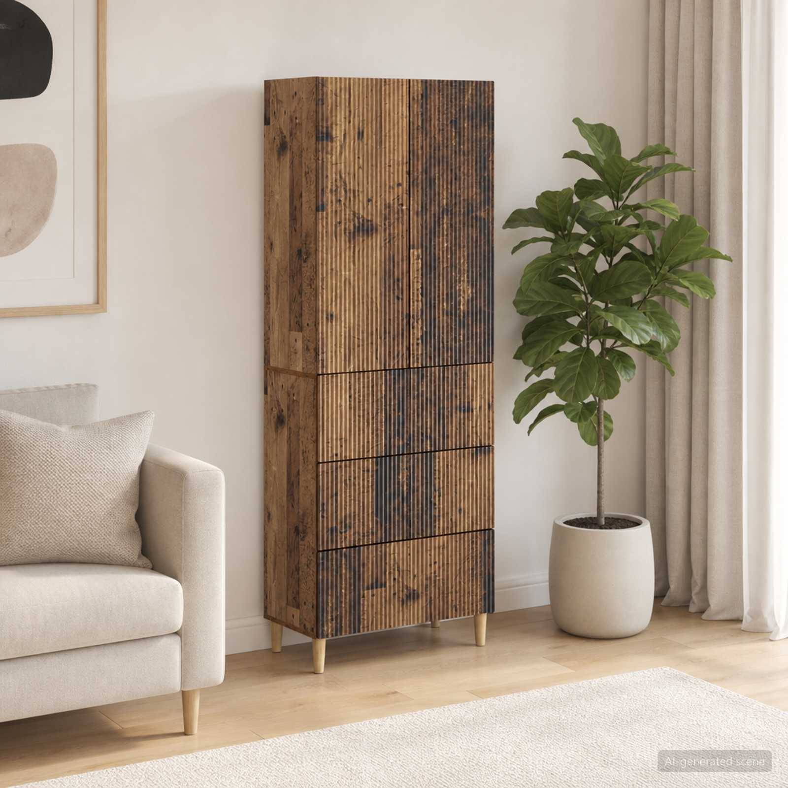 vidaXL Schrankset 2 pcs 66 x 34,5 x 90 cm Holzwerkstoff