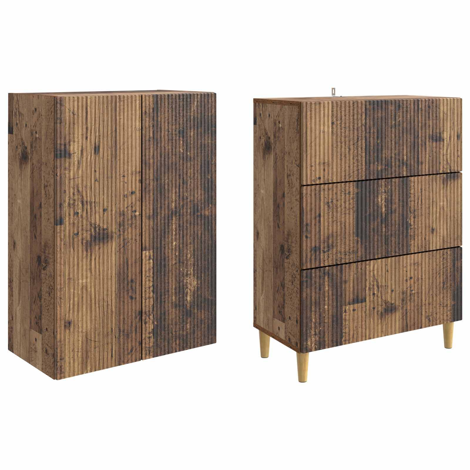 vidaXL Schrankset 2 pcs 66 x 34,5 x 90 cm Holzwerkstoff