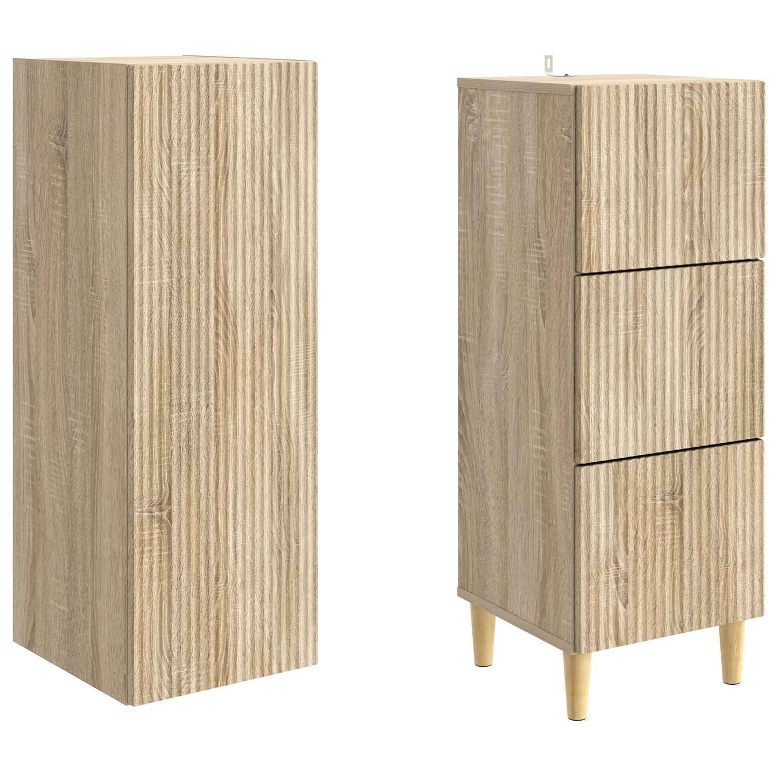 vidaXL Schrankset 2 pcs 33 x 34,5 x 90 cm Holzwerkstoff