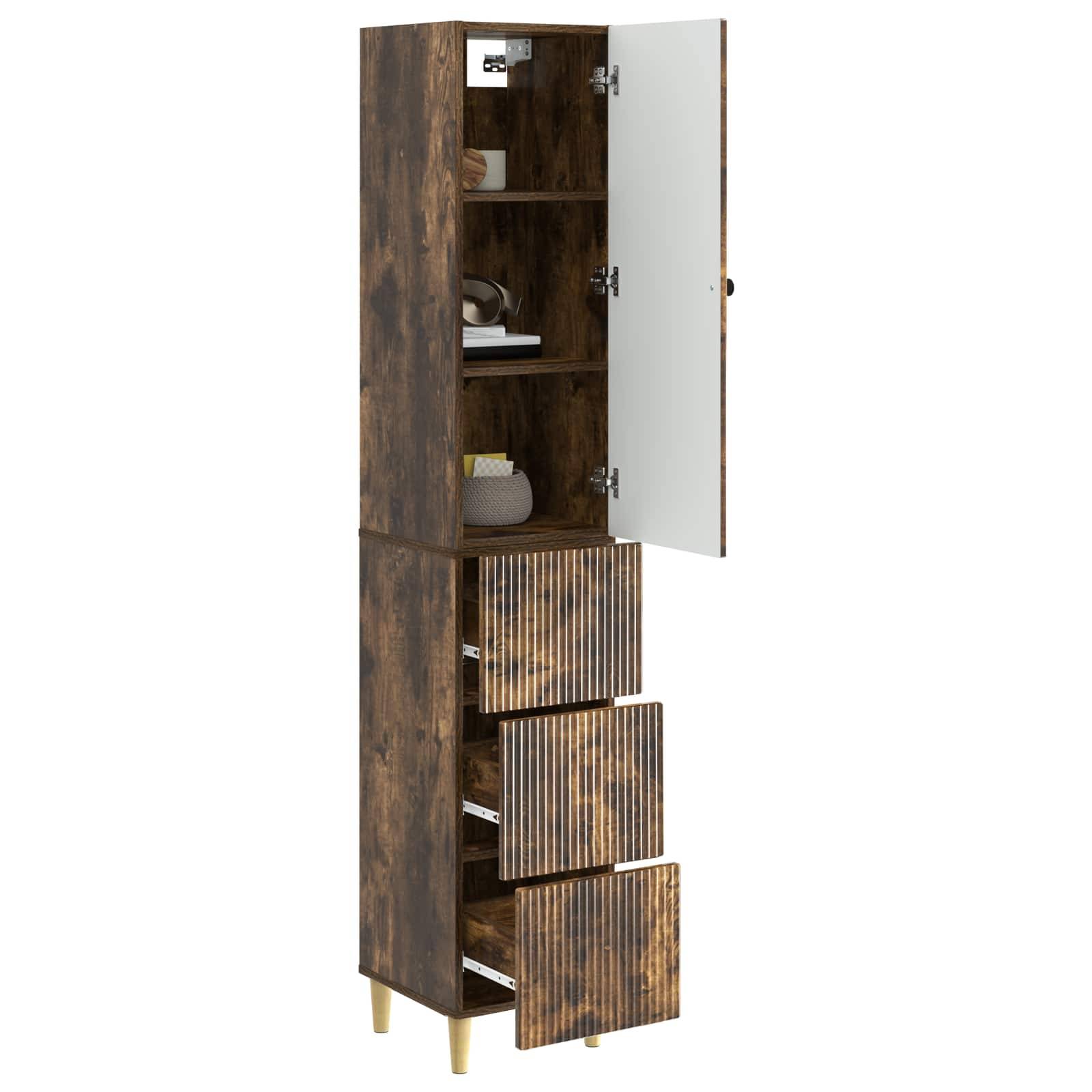 vidaXL Schrankset 2 pcs 33 x 34,5 x 90 cm Holzwerkstoff