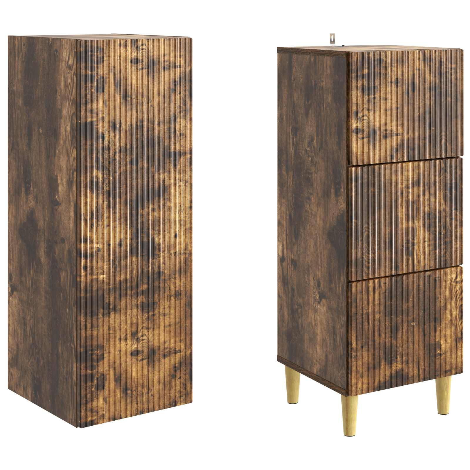 vidaXL Schrankset 2 pcs 33 x 34,5 x 90 cm Holzwerkstoff